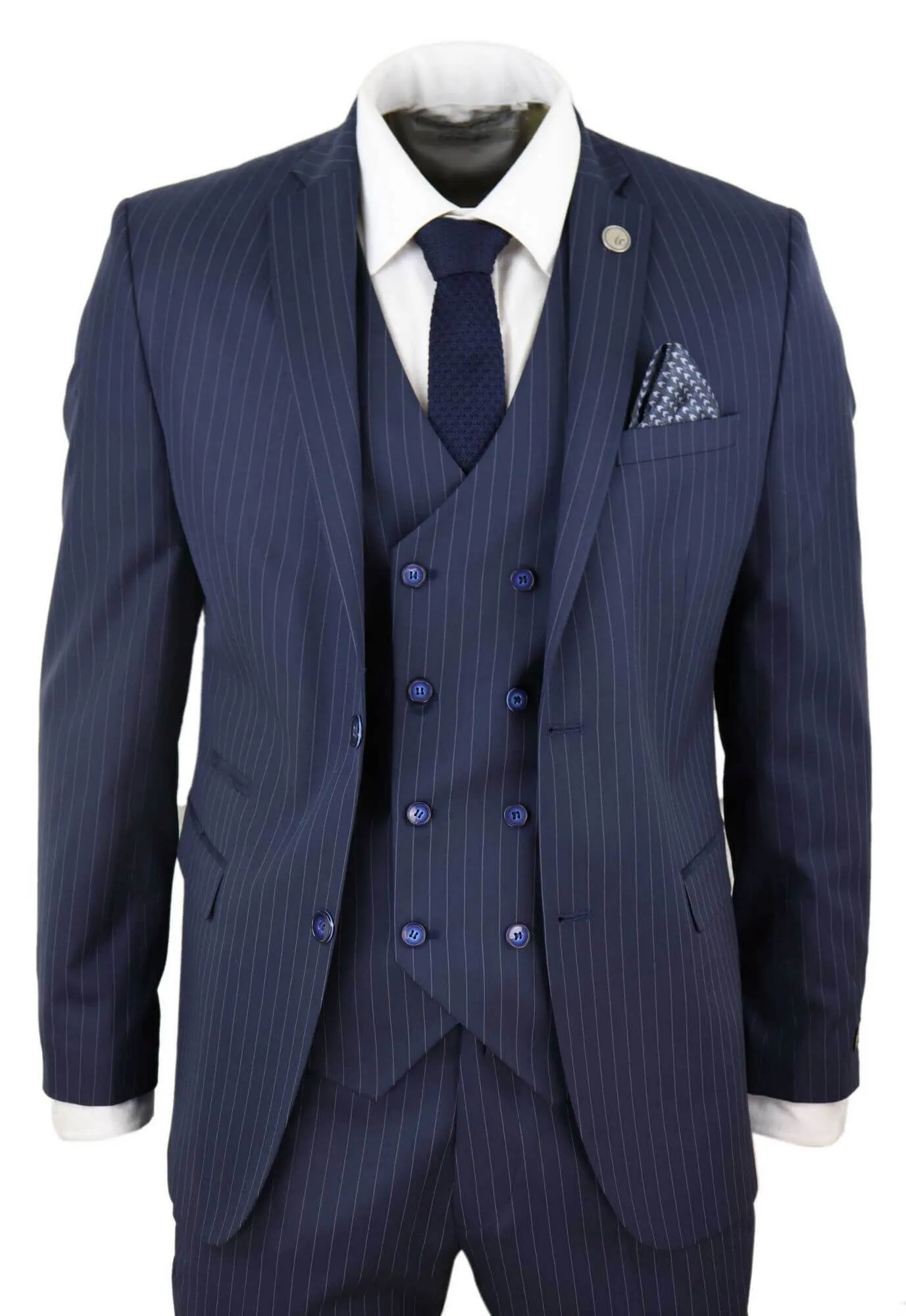 3 Piece Suit Gatsby 1920s Gangster Pinstripe