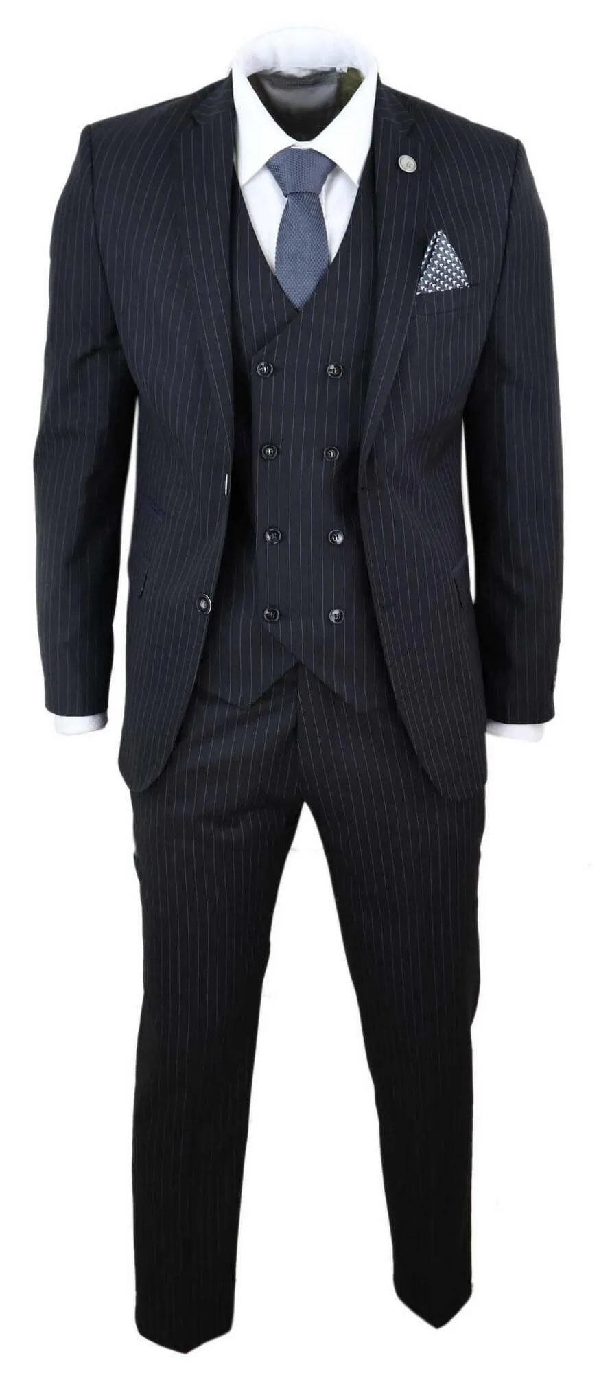 3 Piece Suit Gatsby 1920s Gangster Pinstripe