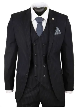 3 Piece Suit Gatsby 1920s Gangster Pinstripe