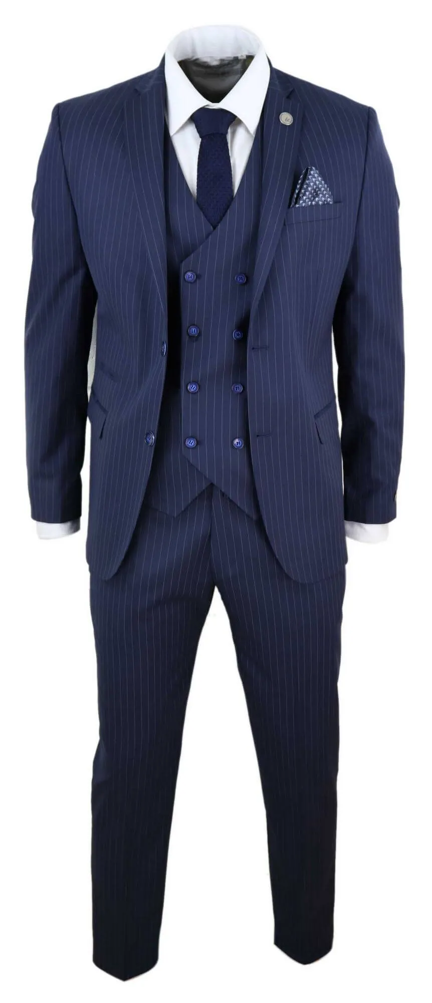 3 Piece Suit Gatsby 1920s Gangster Pinstripe