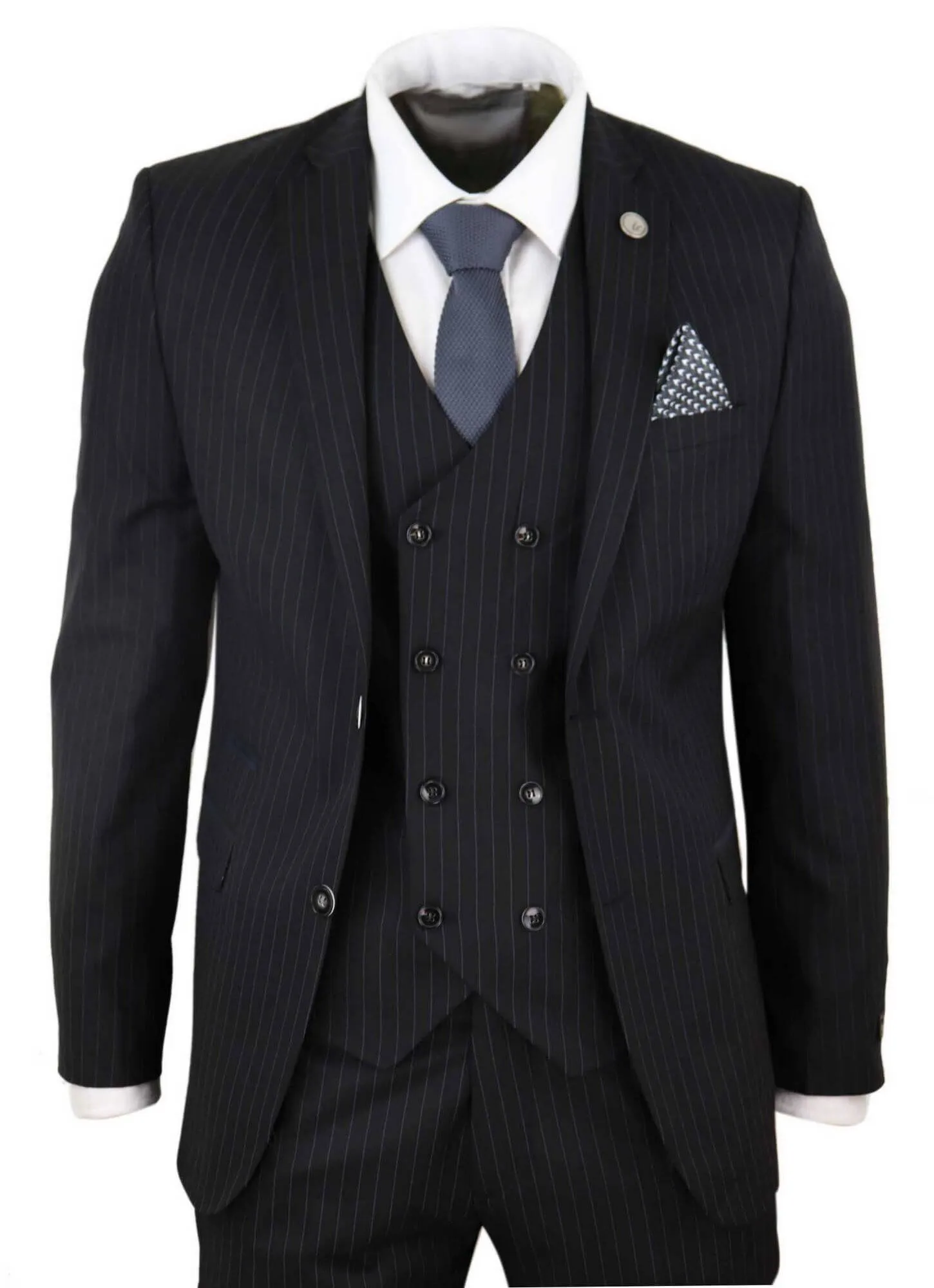 3 Piece Suit Gatsby 1920s Gangster Pinstripe