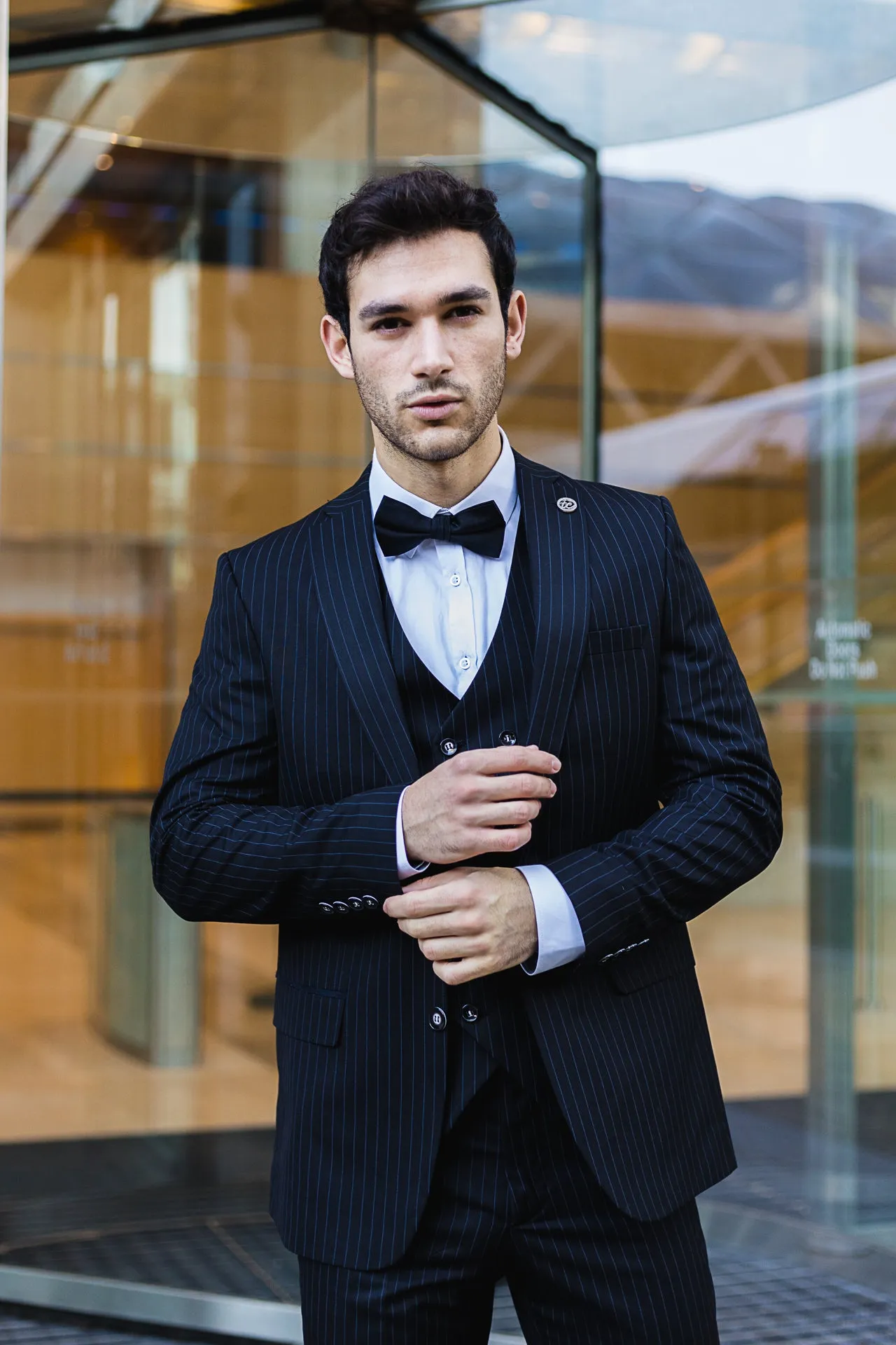 3 Piece Suit Gatsby 1920s Gangster Pinstripe