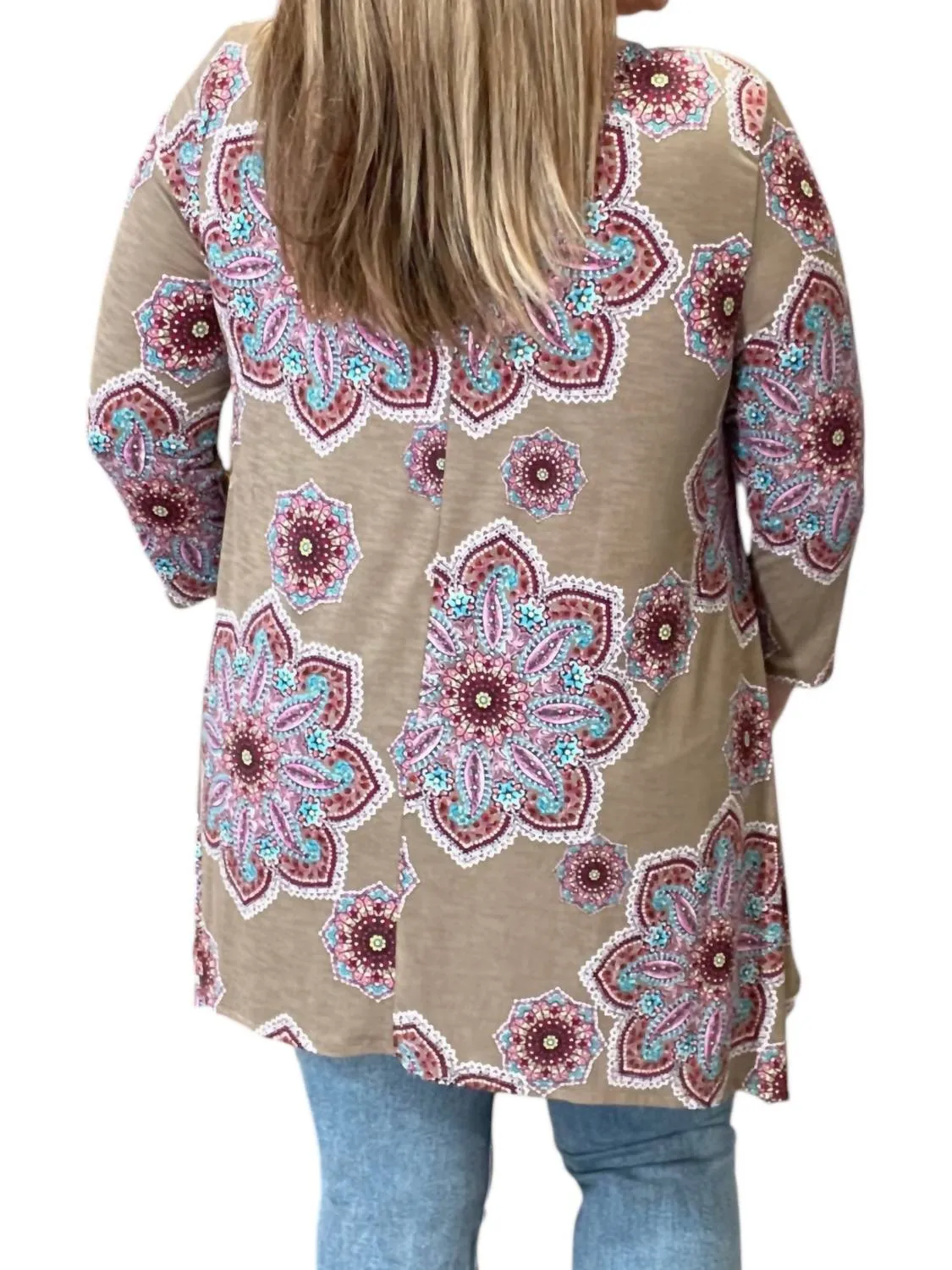 Abstract Sharkbite Top In Mocha