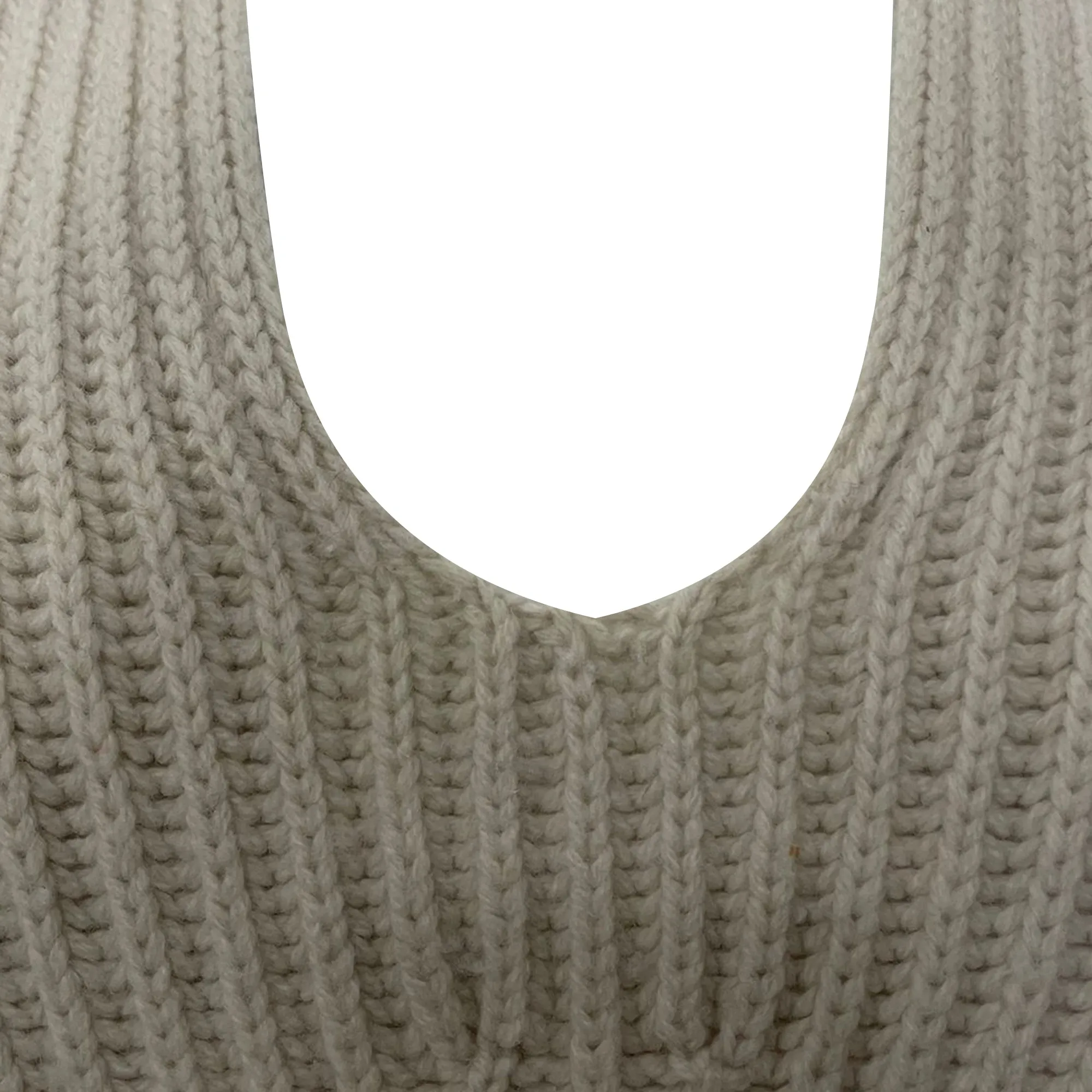 Acne Studios Crochet Knitted Sweater in Beige Wool