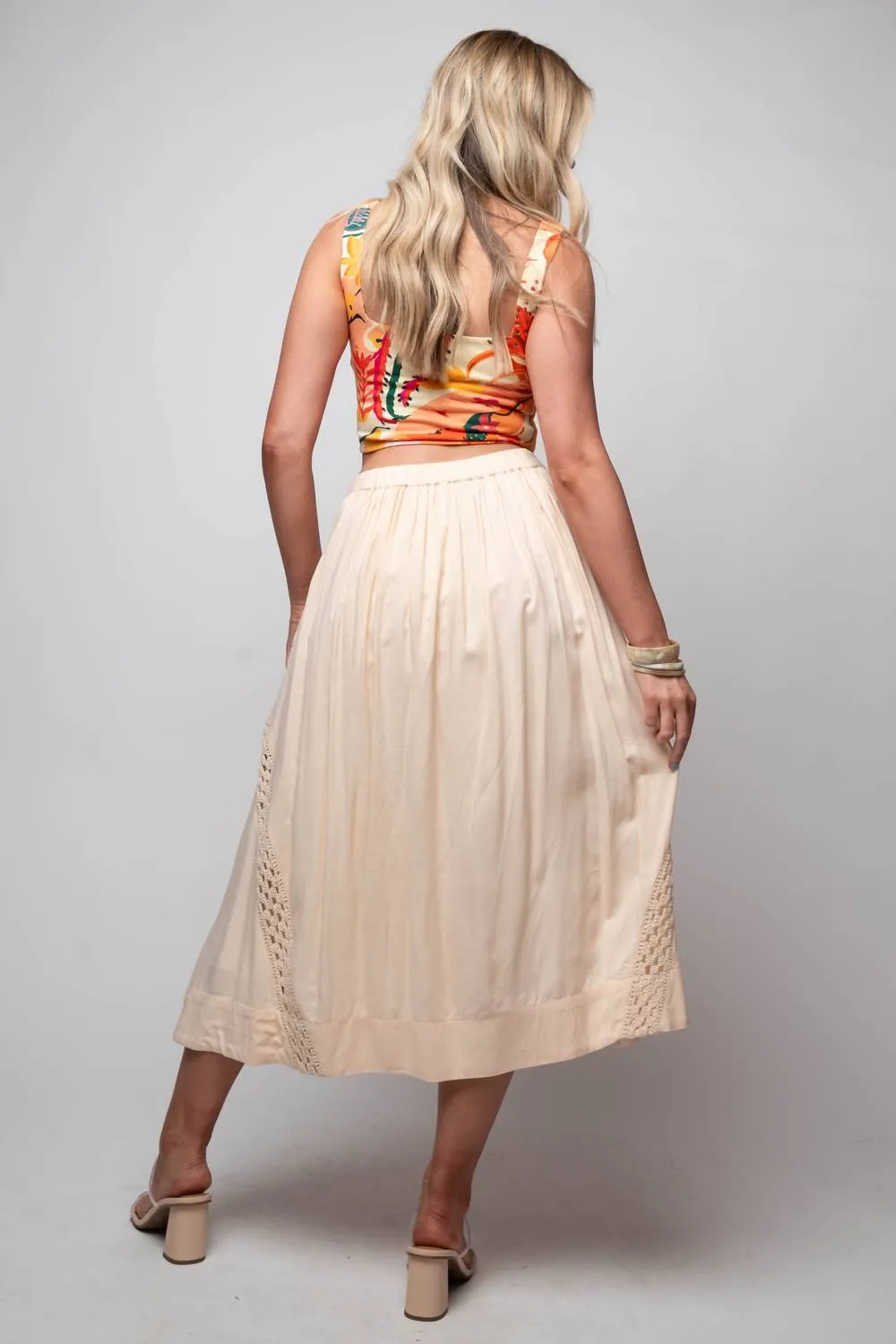 Adeena Crochet Skirt In Opal