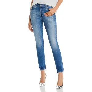 AG Adriano Goldschmied Womens High Rise Medium Wash Straight Leg Jeans
