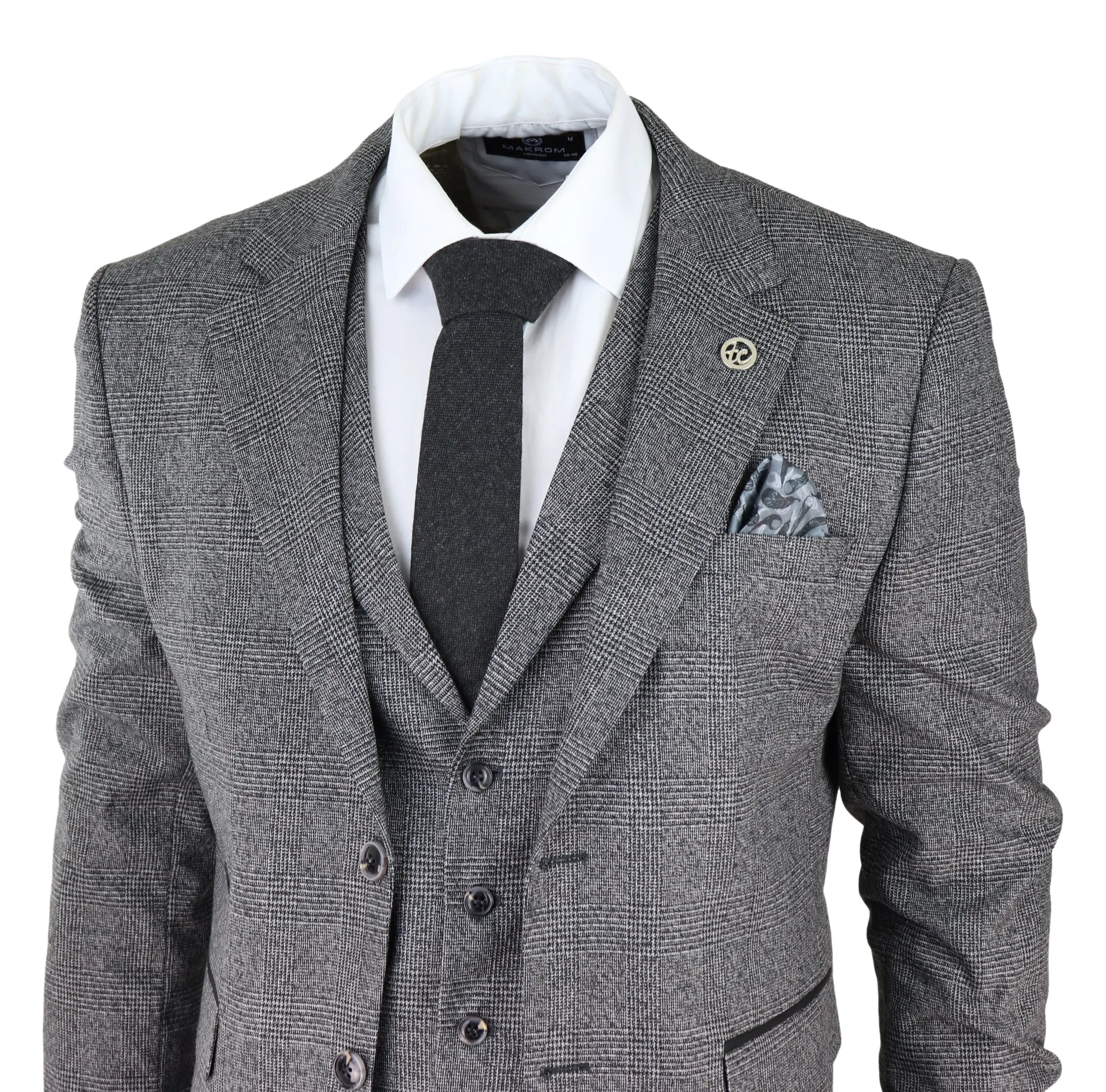 AK-10 Herringbone Tweed 3 Piece Suit