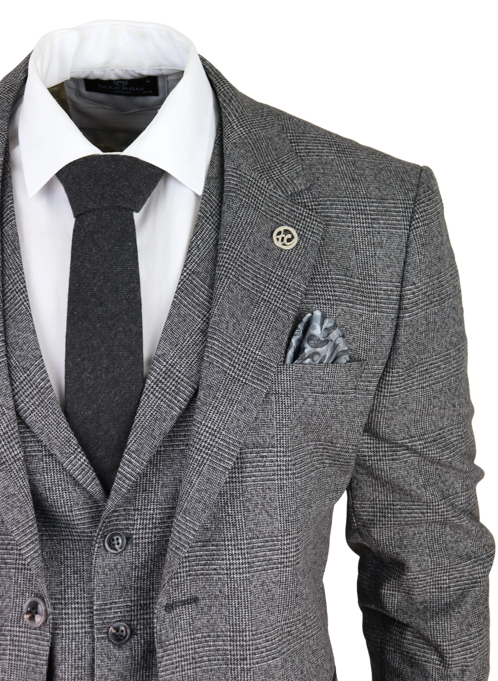AK-10 Herringbone Tweed 3 Piece Suit