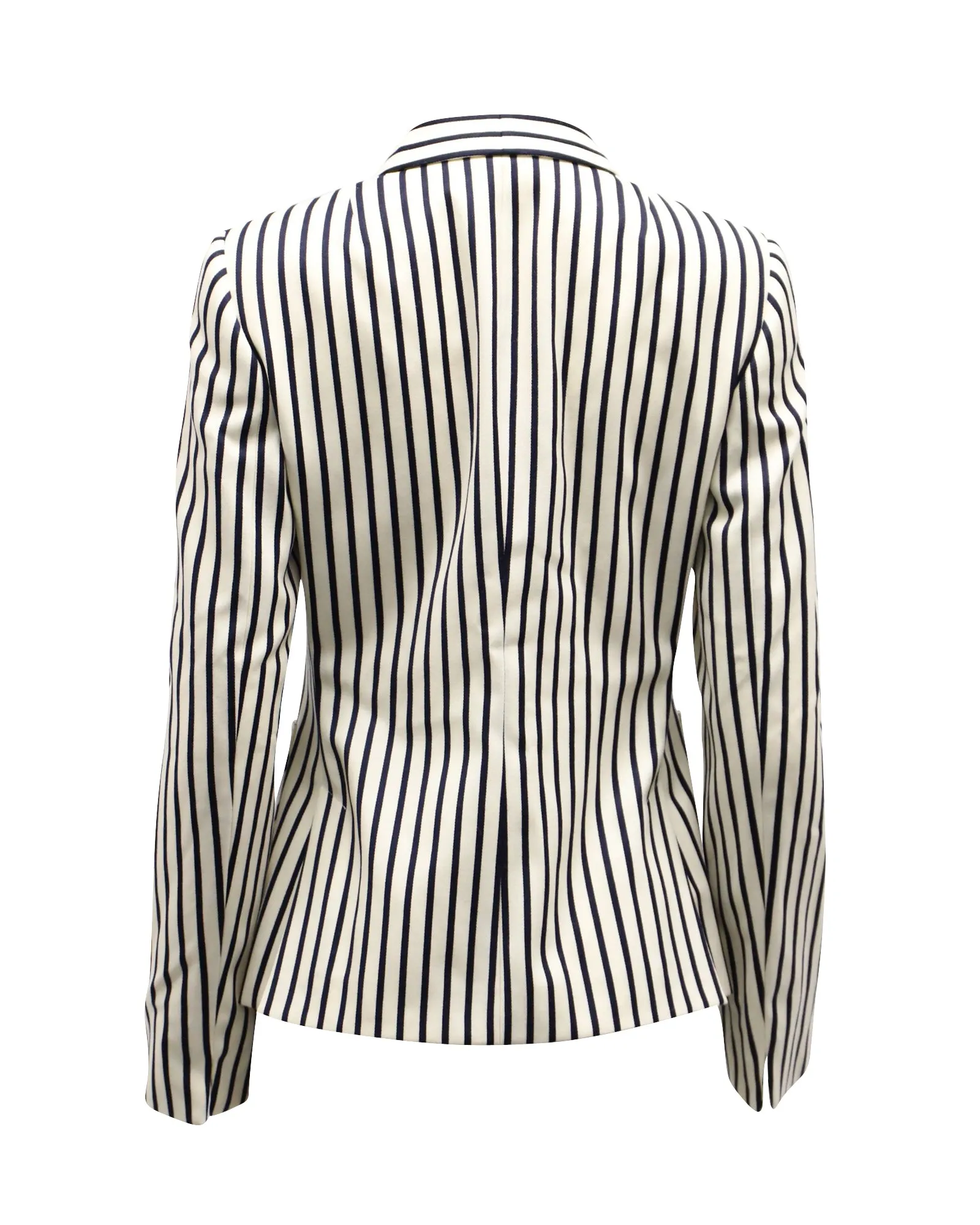 Akris Striped Blazer in Black and White Wool
