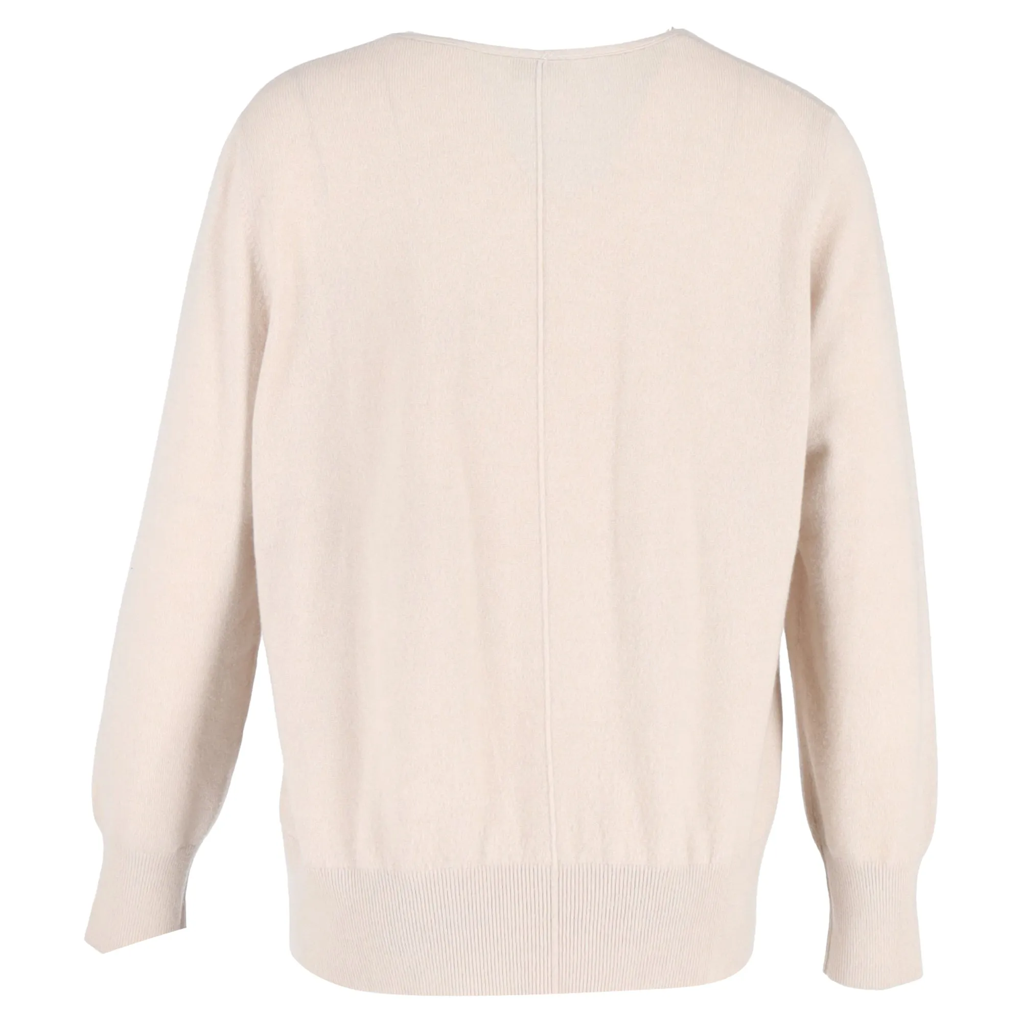 Akris V-Neck Jumper in Beige Wool