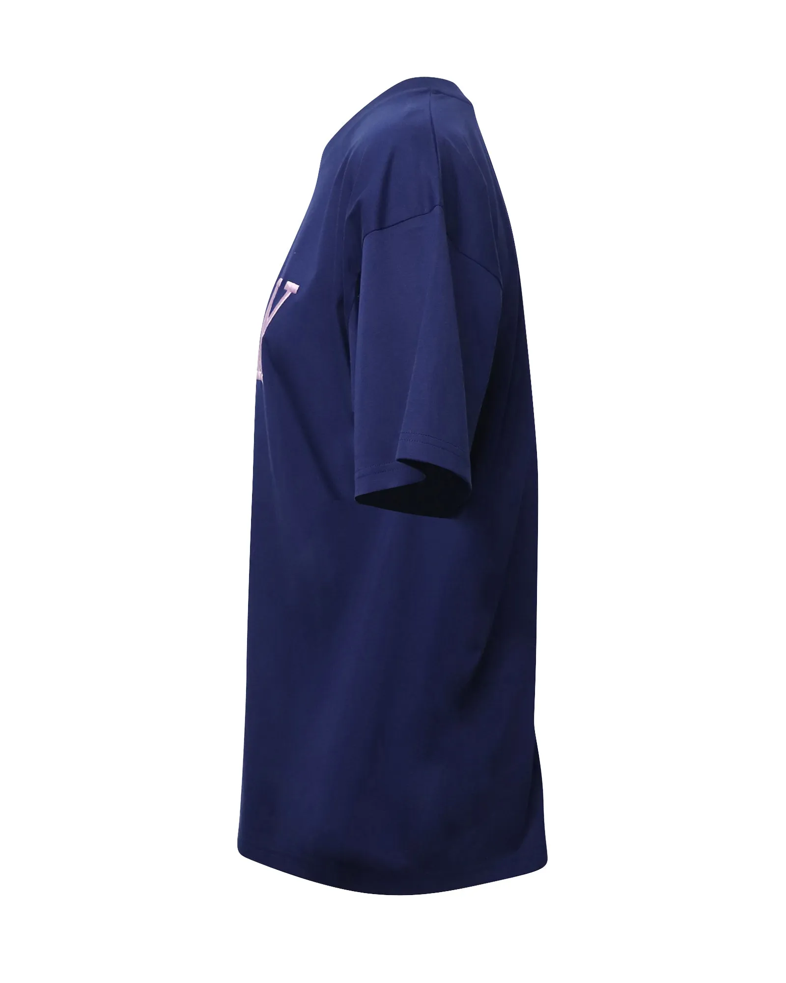 Alberta Ferretti Friday T-shirt in Navy Blue Cotton