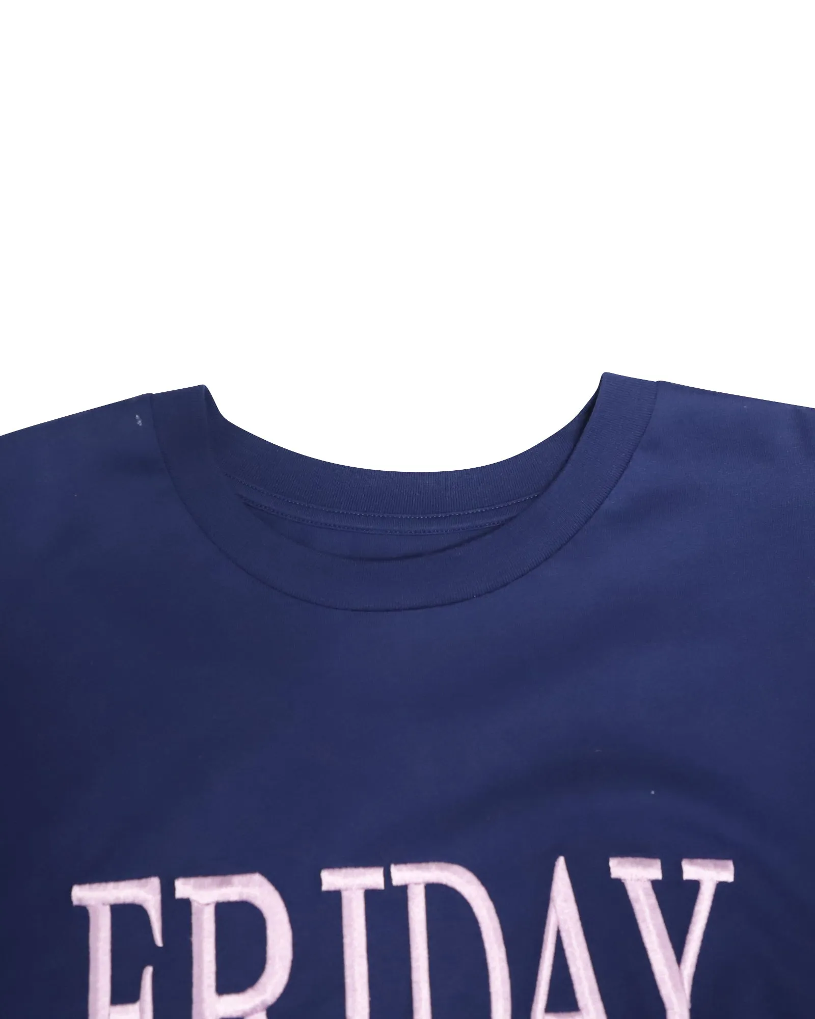 Alberta Ferretti Friday T-shirt in Navy Blue Cotton