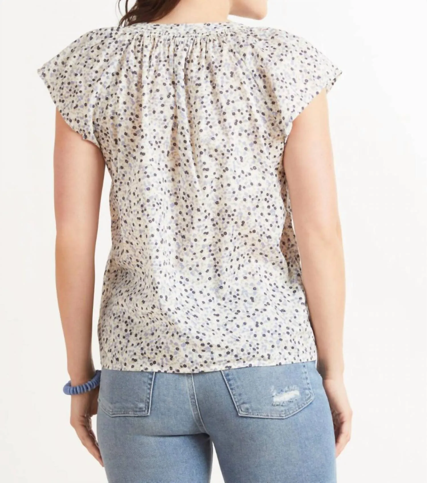 Alena Top In Watercolor Buds