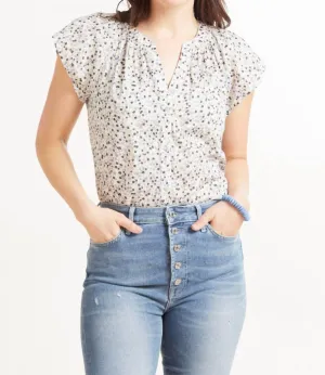 Alena Top In Watercolor Buds