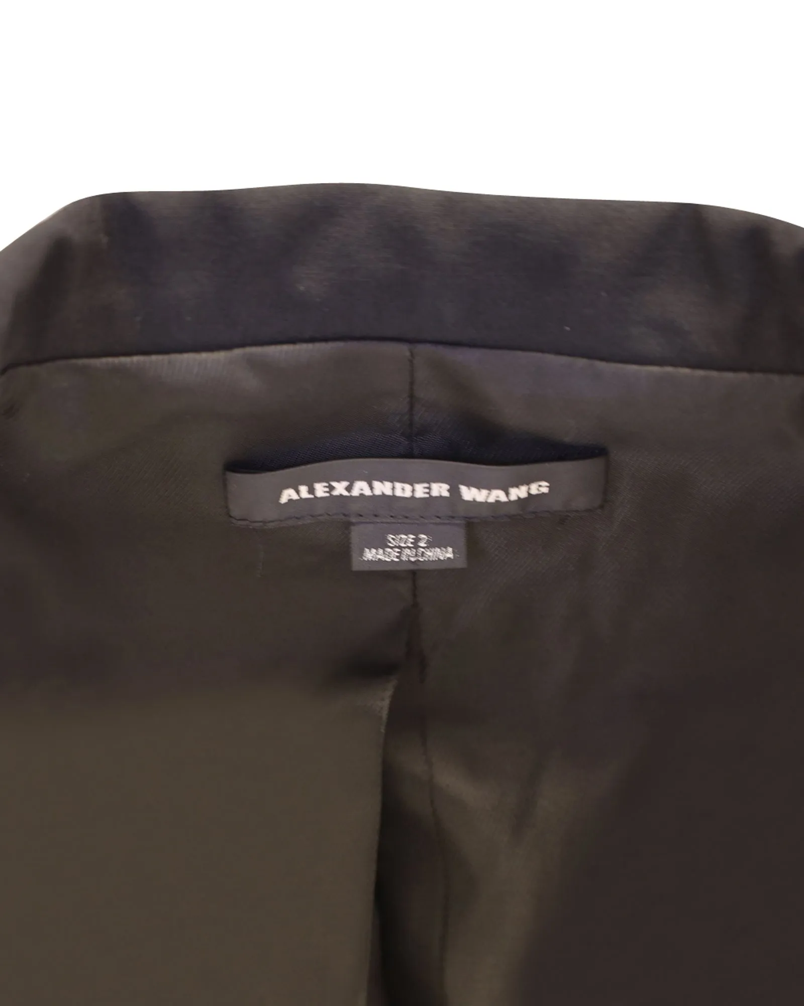Alexander Wang Double-Breasted Blazer in Black Wool