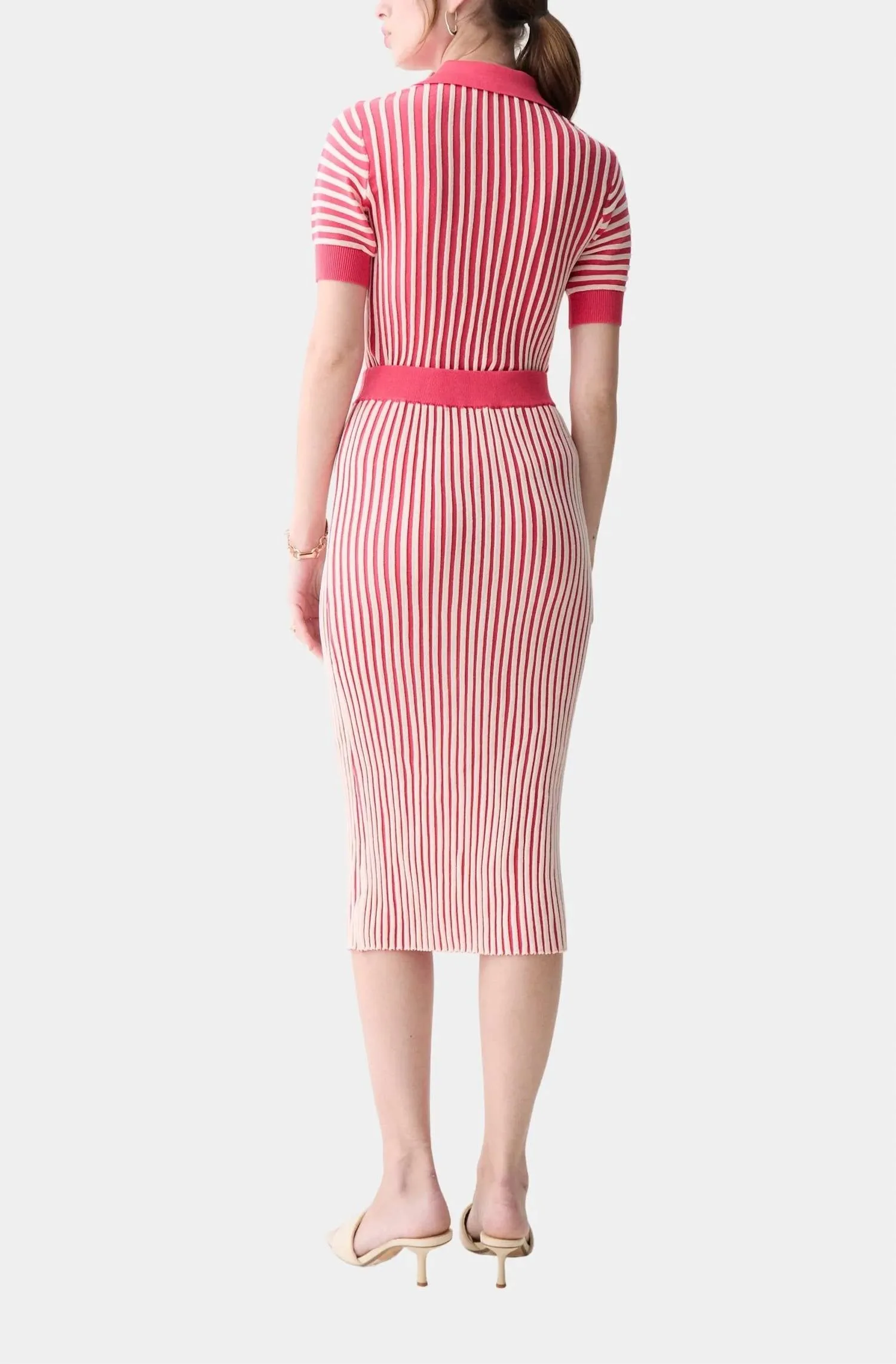 Amarente Knit Skirt In Red And Beige