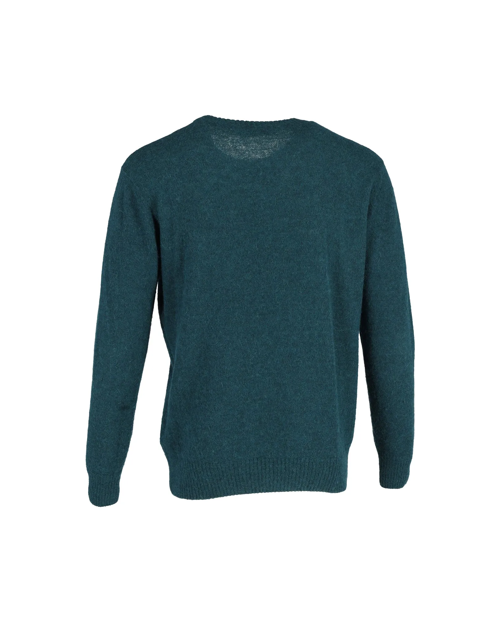Ami Paris Crewneck Sweater in Green Wool