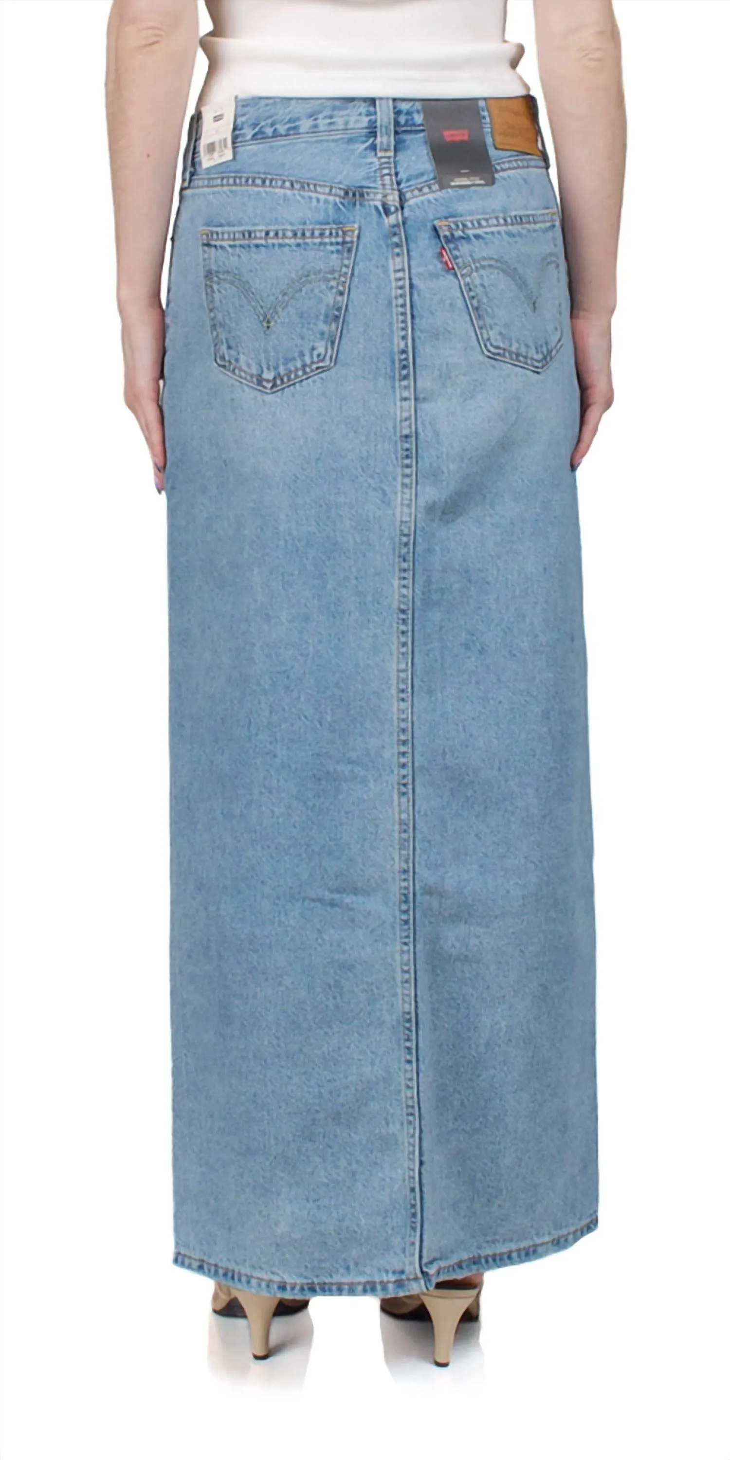 Ankle Column Skirt In Please Hold