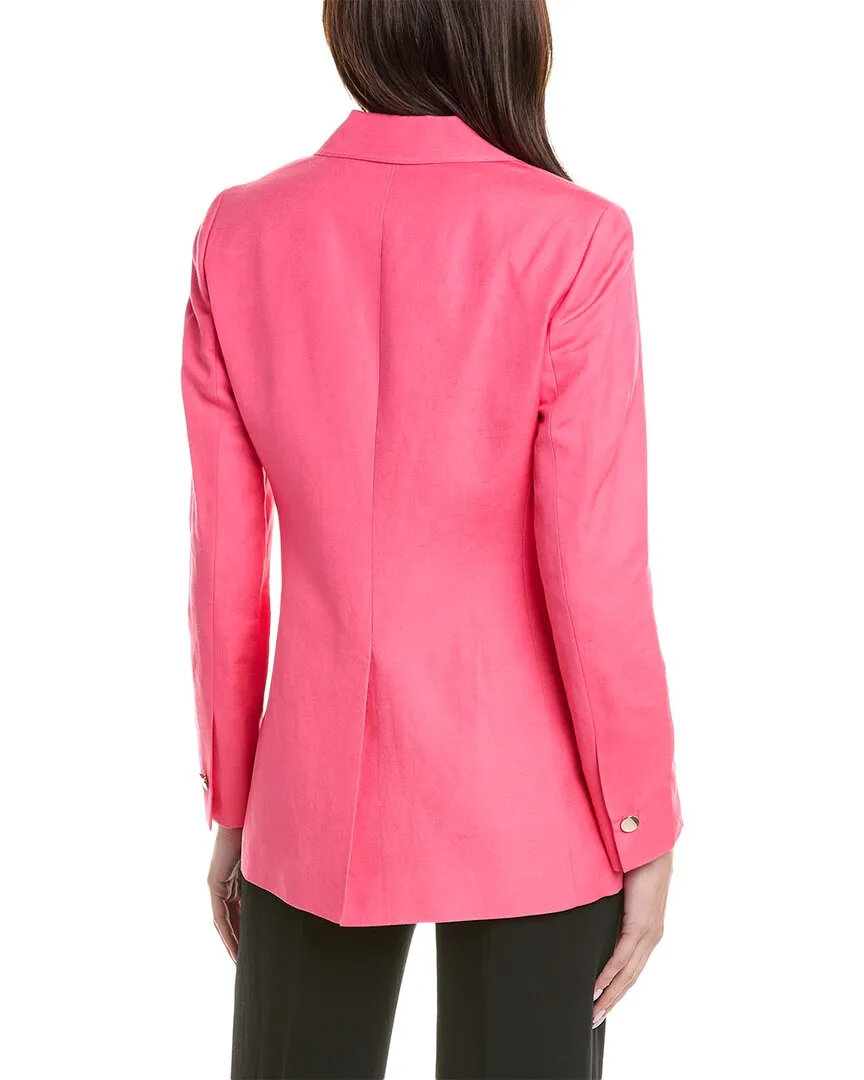 Anne Klein One-Button Linen-Blend Jacket