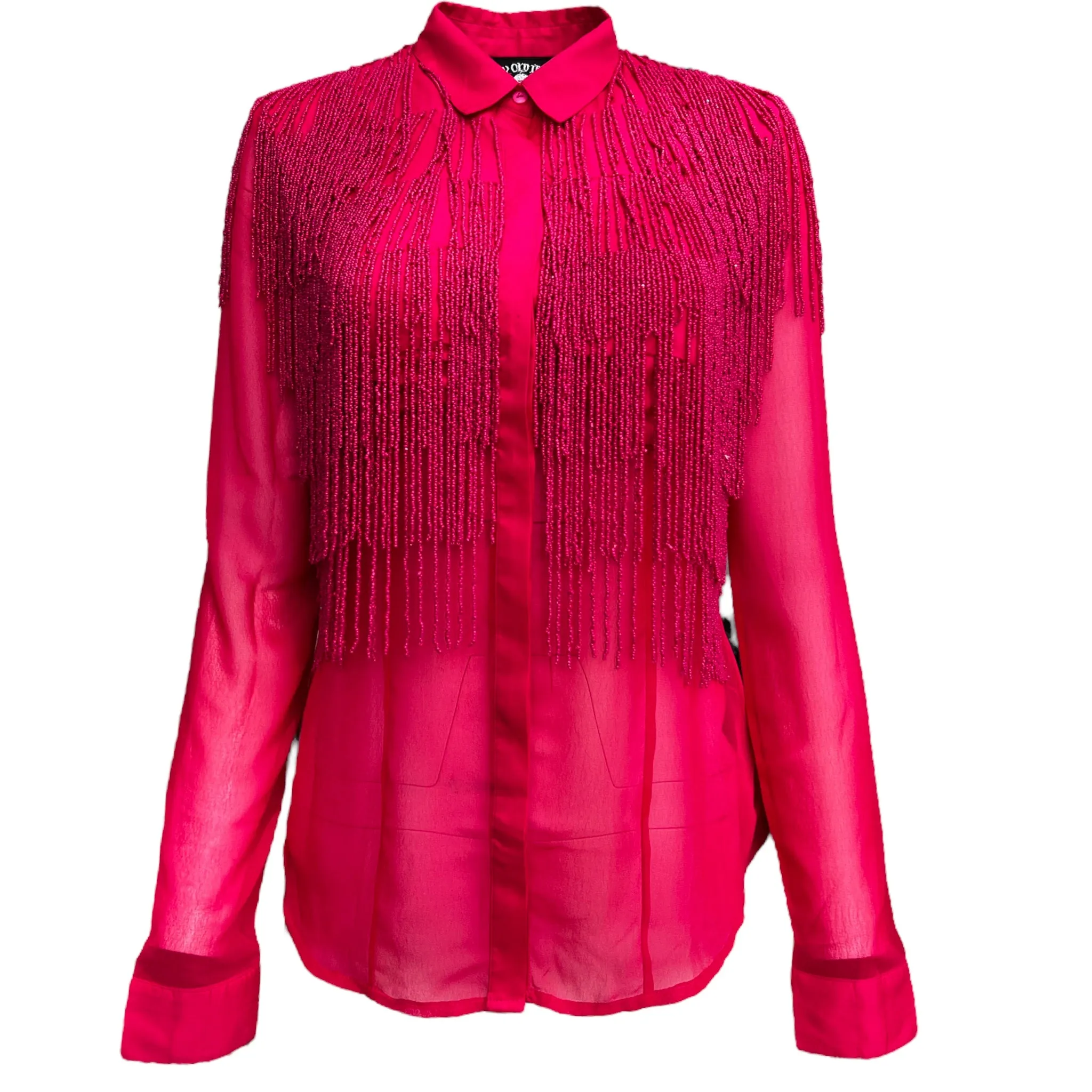 Any Old Iron Pinky Fringe Shirt