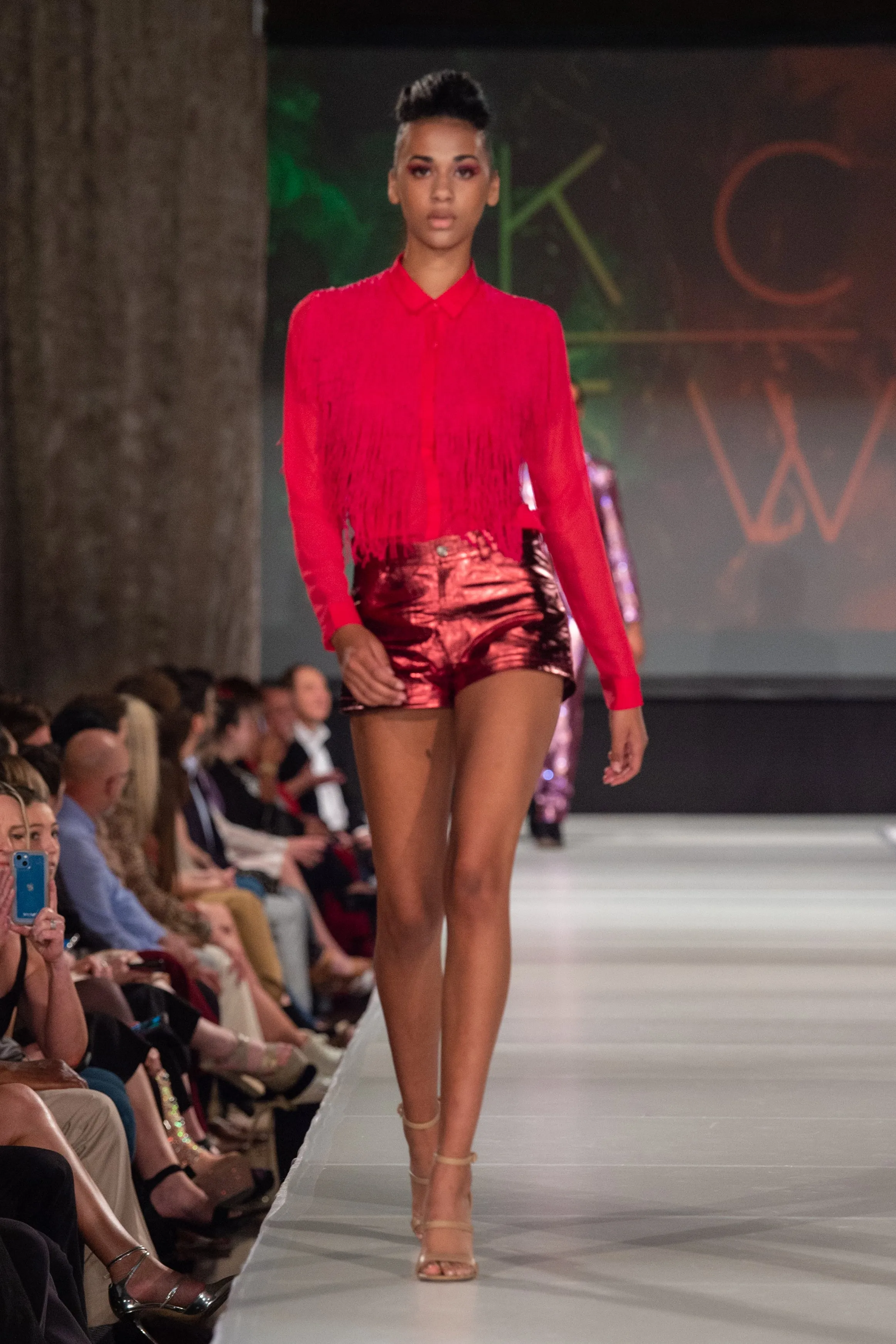 Any Old Iron Pinky Fringe Shirt