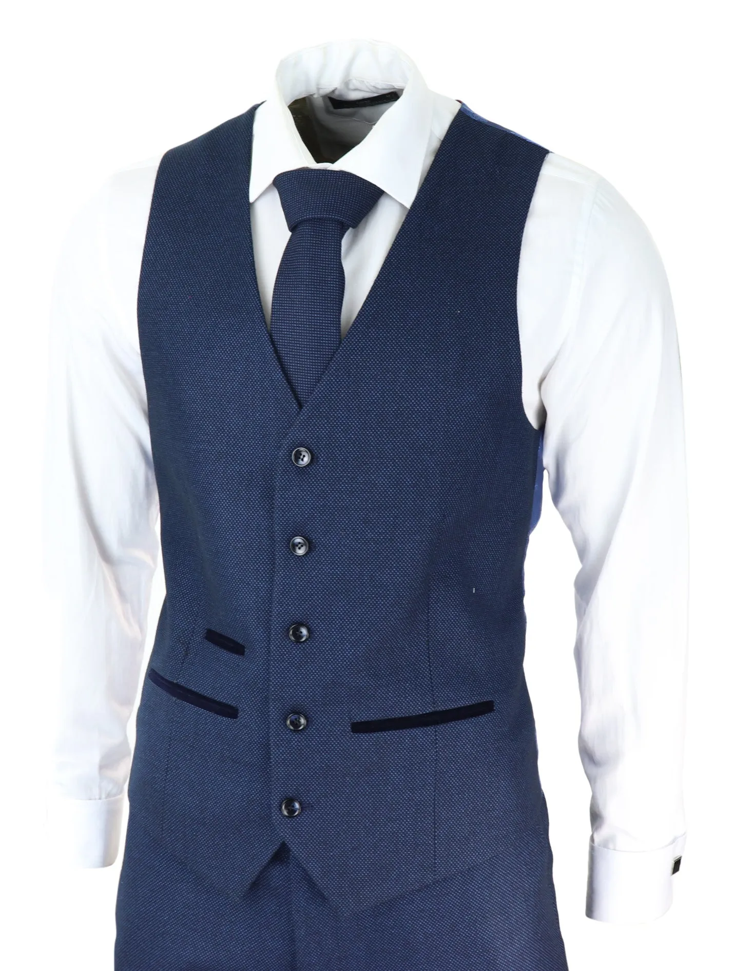 Arthur Blue 3 Piece Suit Birdseye Suit