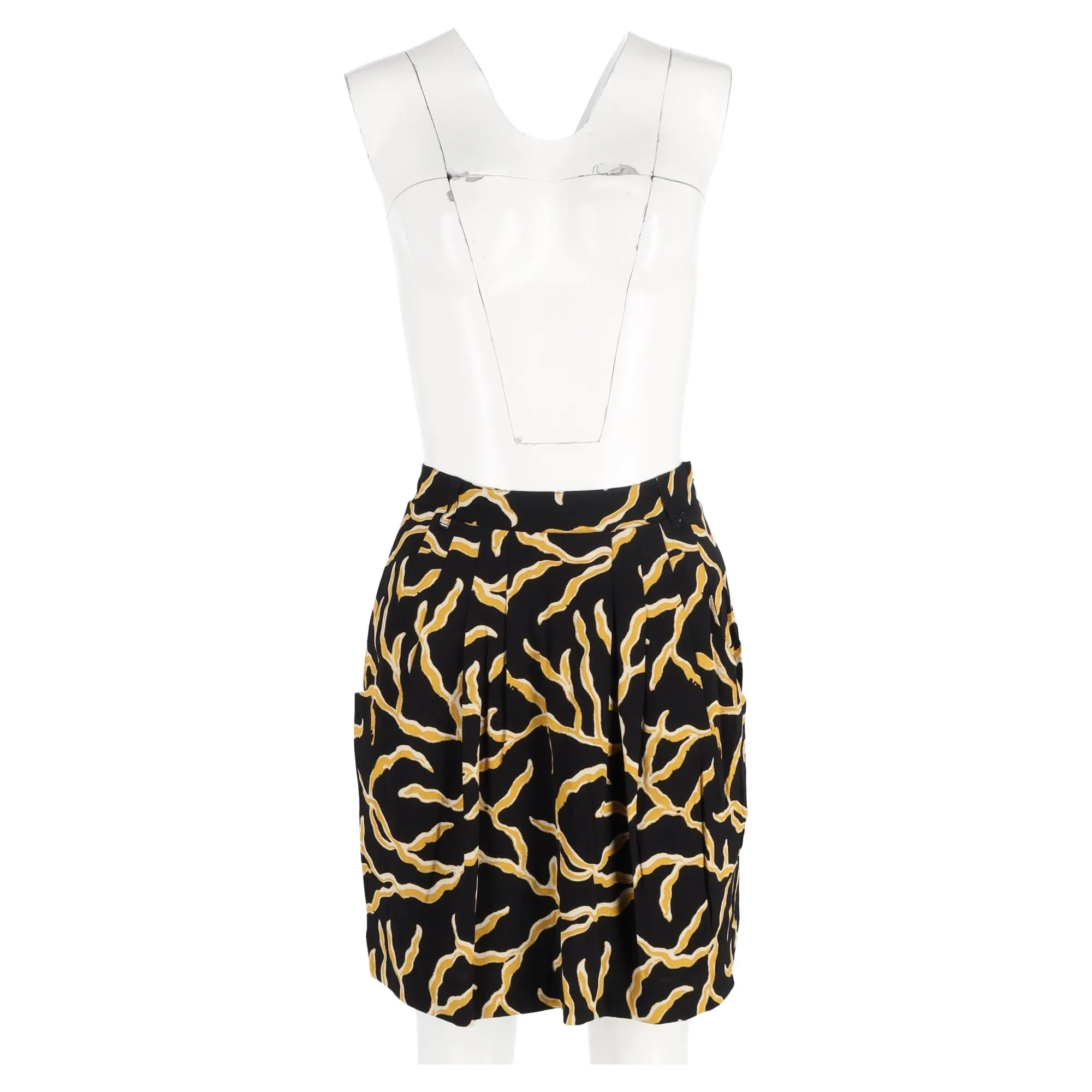 Ba&sh Clemy Printed Mini Skirt in Black Viscose