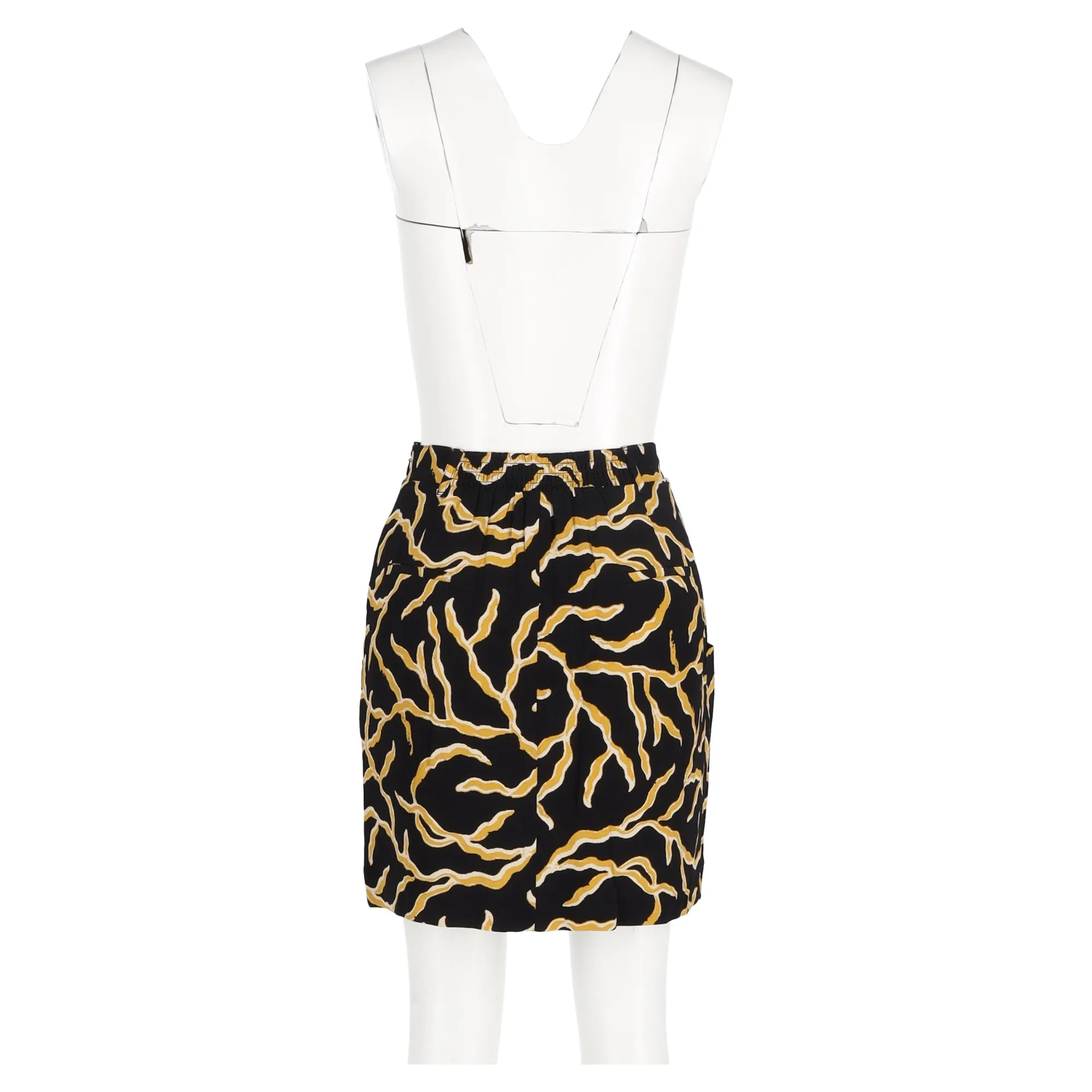 Ba&sh Clemy Printed Mini Skirt in Black Viscose