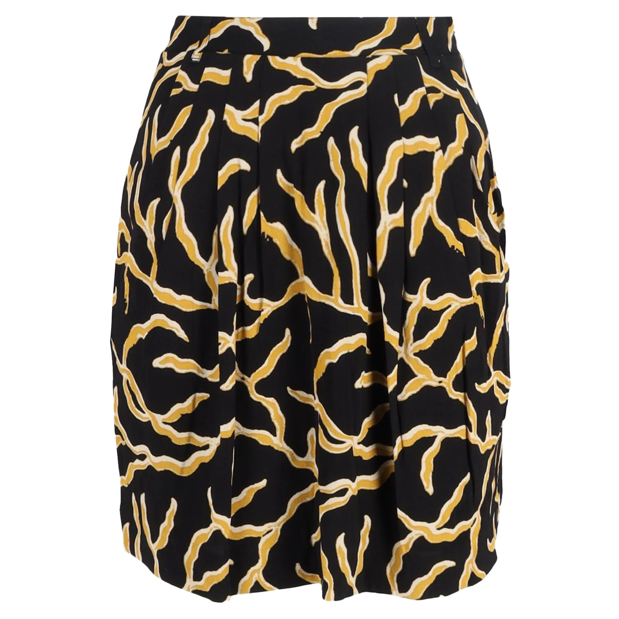Ba&sh Clemy Printed Mini Skirt in Black Viscose