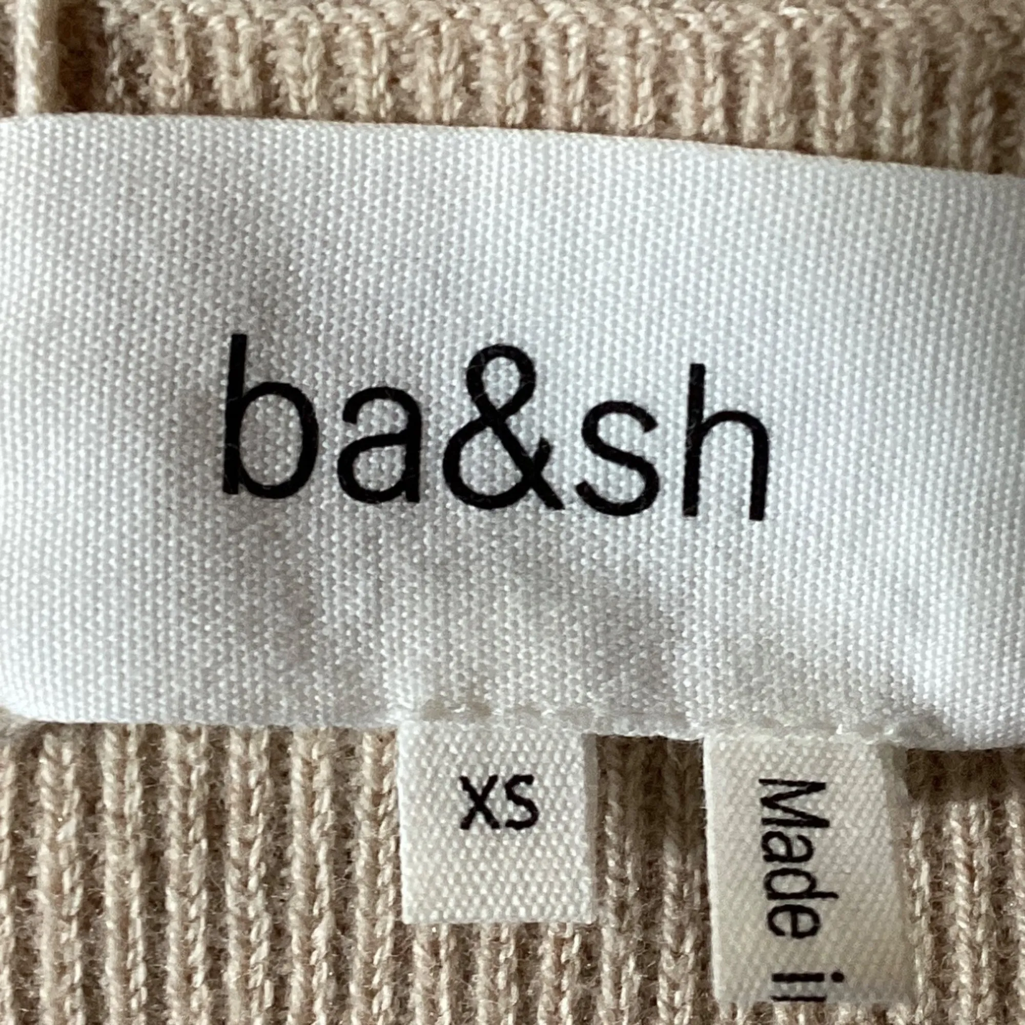 Ba&Sh Puffed Sleeve Top in Beige Cotton