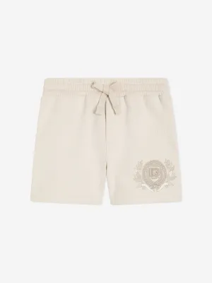 Baby Boys Logo Shorts in Ivory