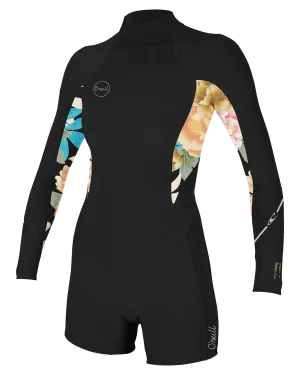 Bahia 2/1mm Back Zip Spring Wetsuit in Black, Mikah Floral & Black