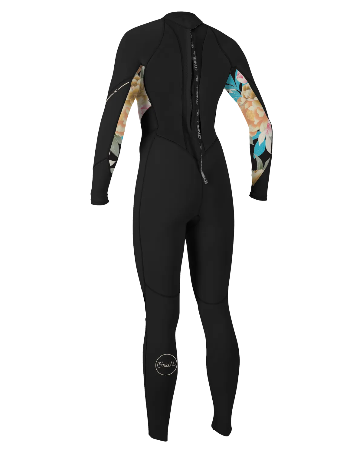 Bahia 3/2mm Back Zip Wetsuit in Black, Mikah Floral & Black