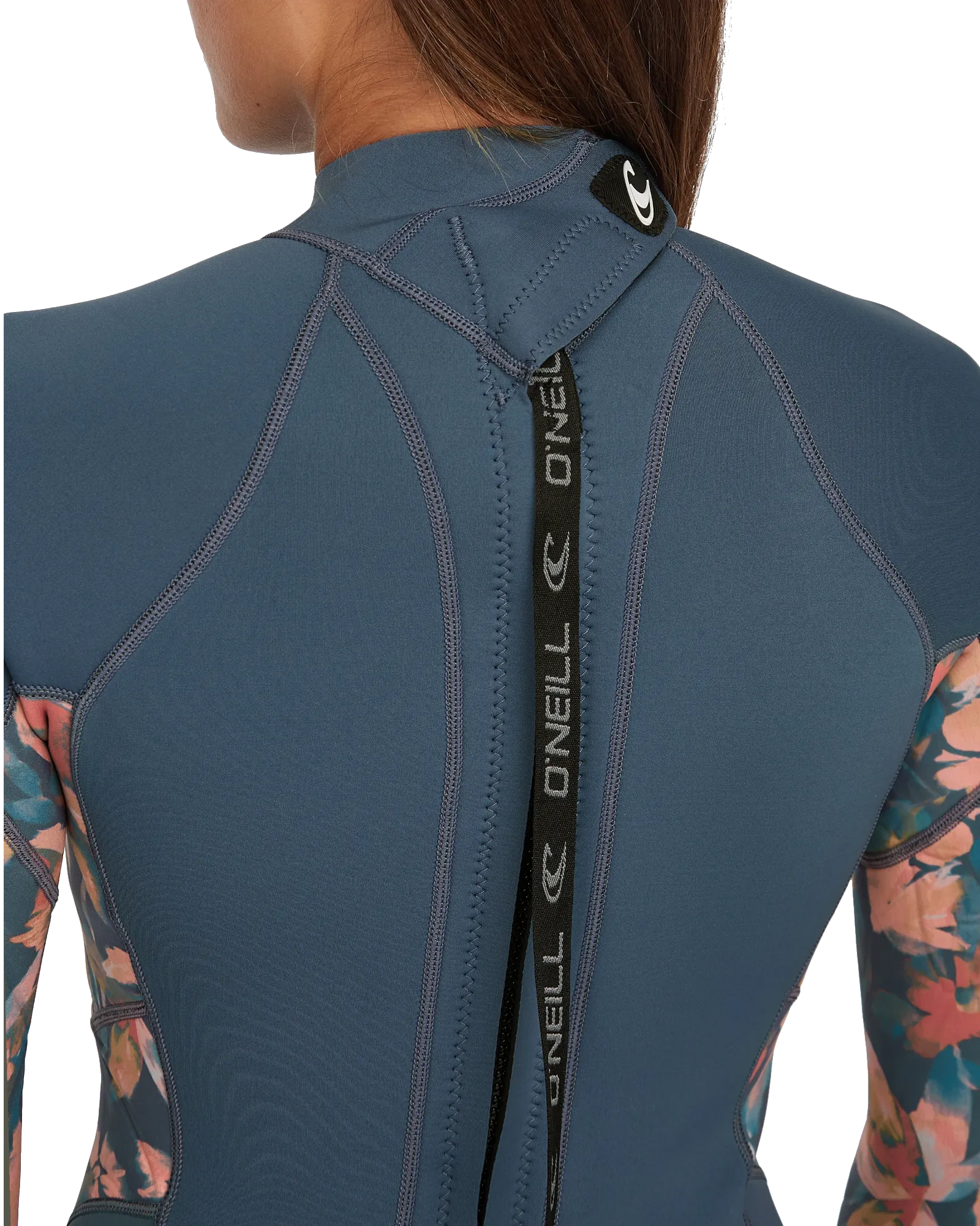 Bahia 3/2mm Back Zip Wetsuit in Copen Blue, Painted Tropics & Copen Blue