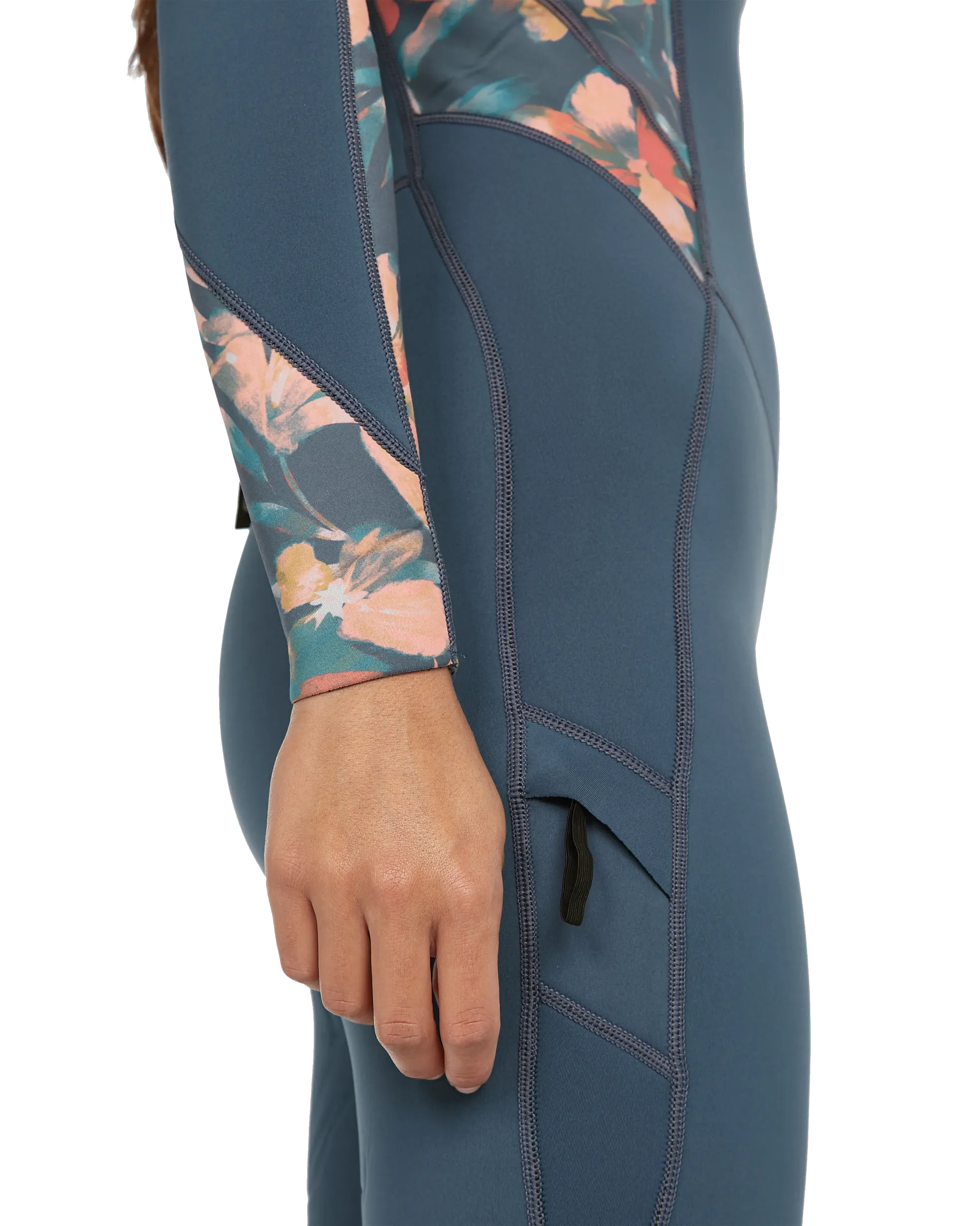 Bahia 3/2mm Back Zip Wetsuit in Copen Blue, Painted Tropics & Copen Blue