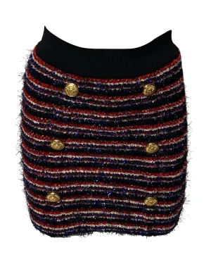 Balmain Tweed Pencil Skirt in Multicolor Polyamide