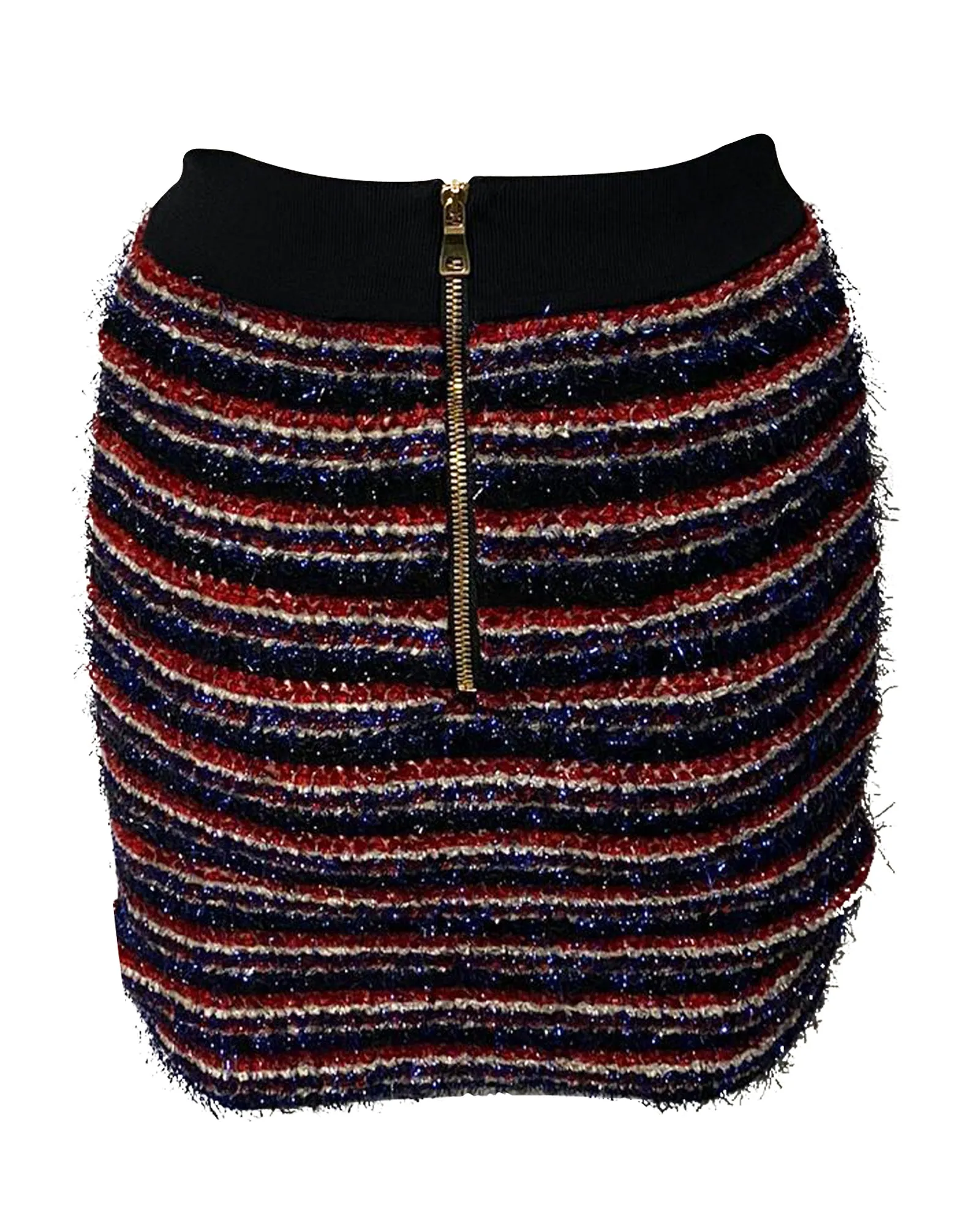 Balmain Tweed Pencil Skirt in Multicolor Polyamide