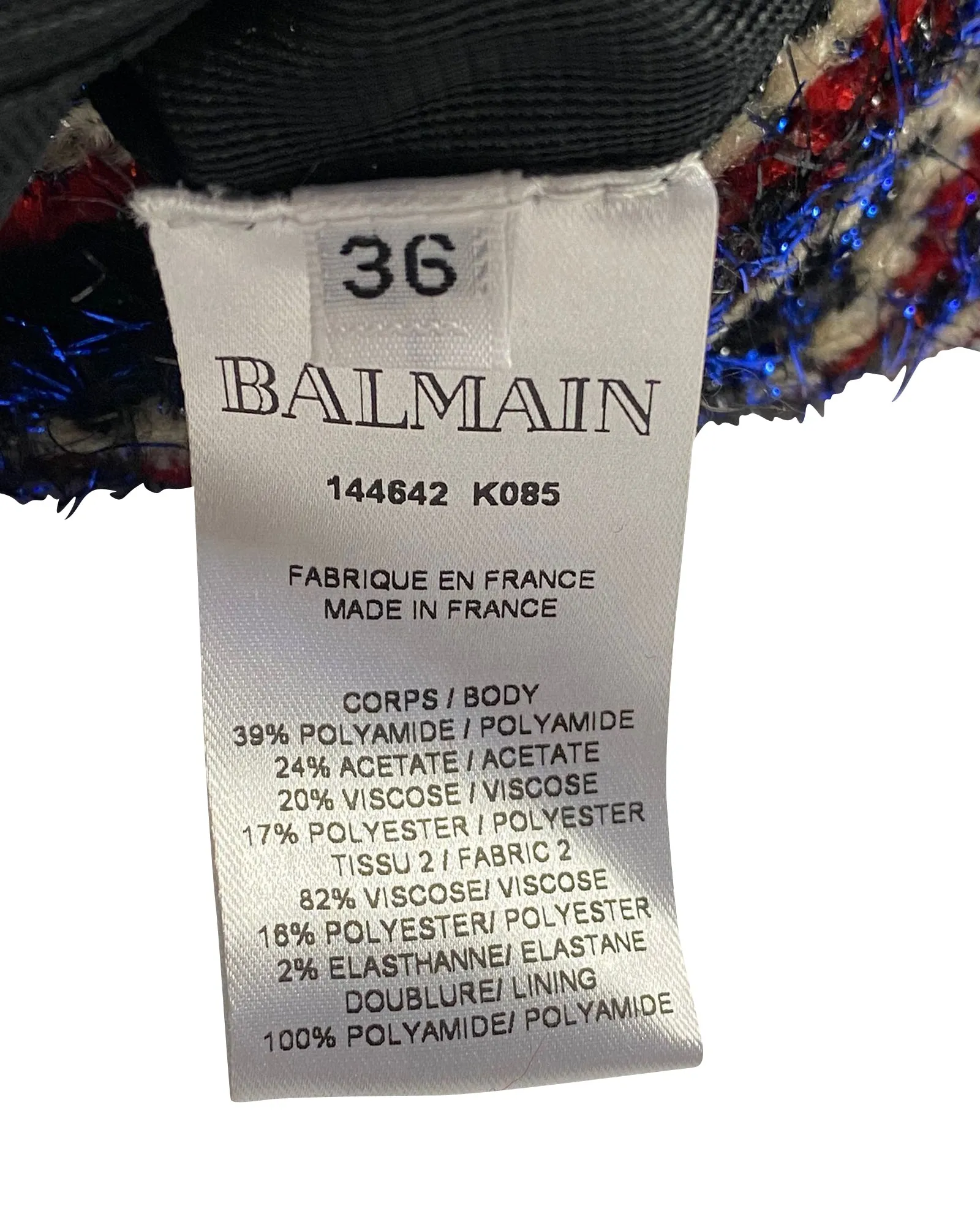 Balmain Tweed Pencil Skirt in Multicolor Polyamide
