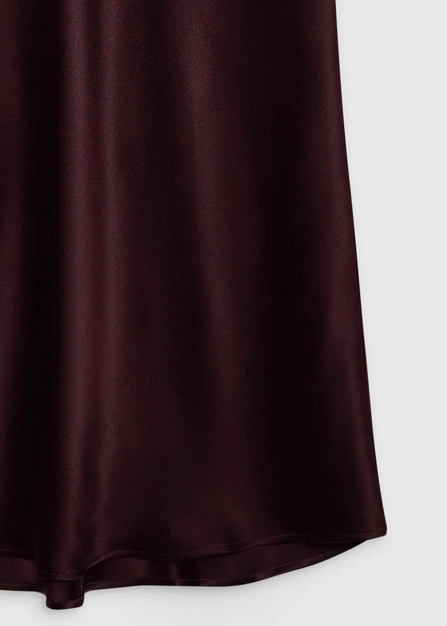 Bar Silk Skirt In Bordeaux