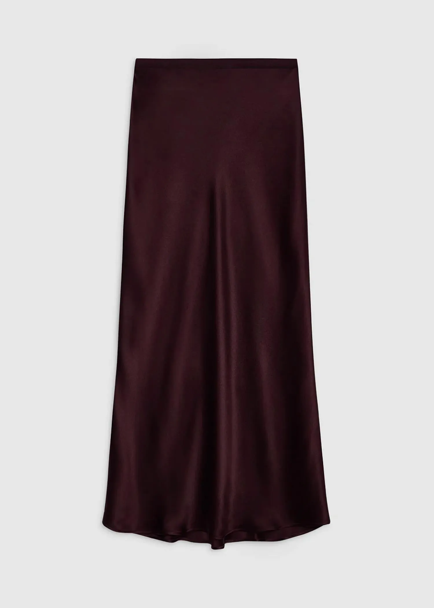 Bar Silk Skirt In Bordeaux