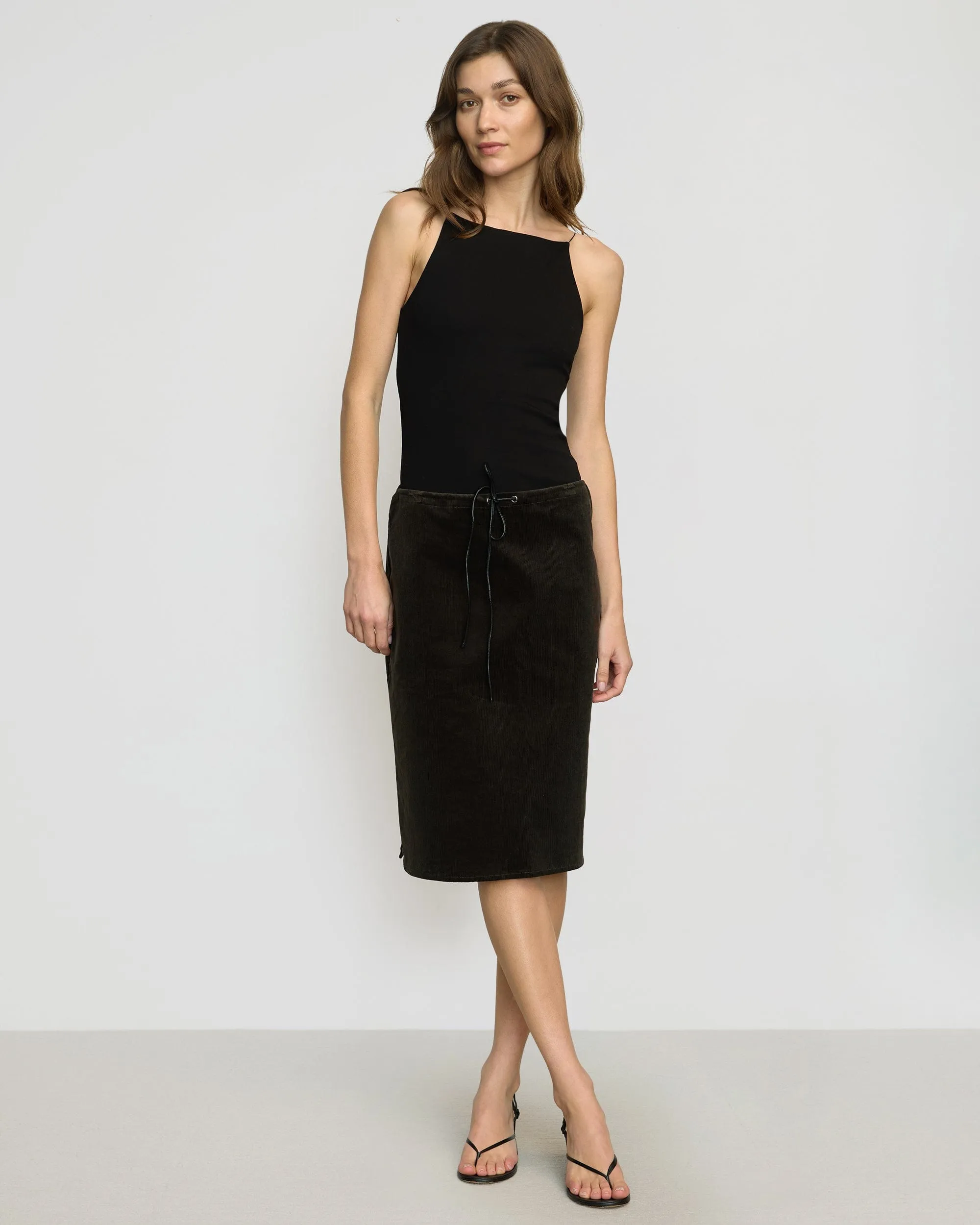 Bellamy Corduroy Tie-Waist Skirt