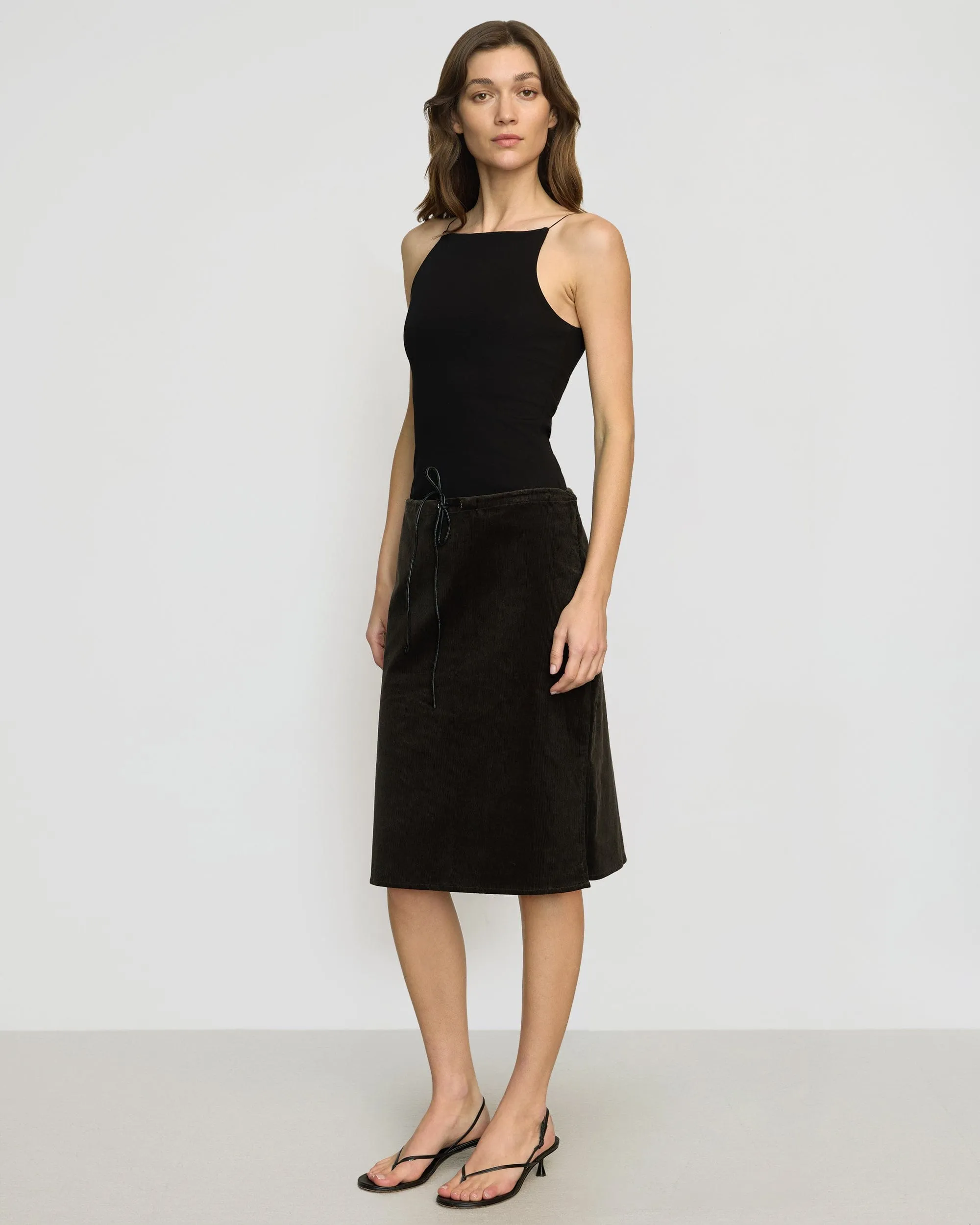 Bellamy Corduroy Tie-Waist Skirt