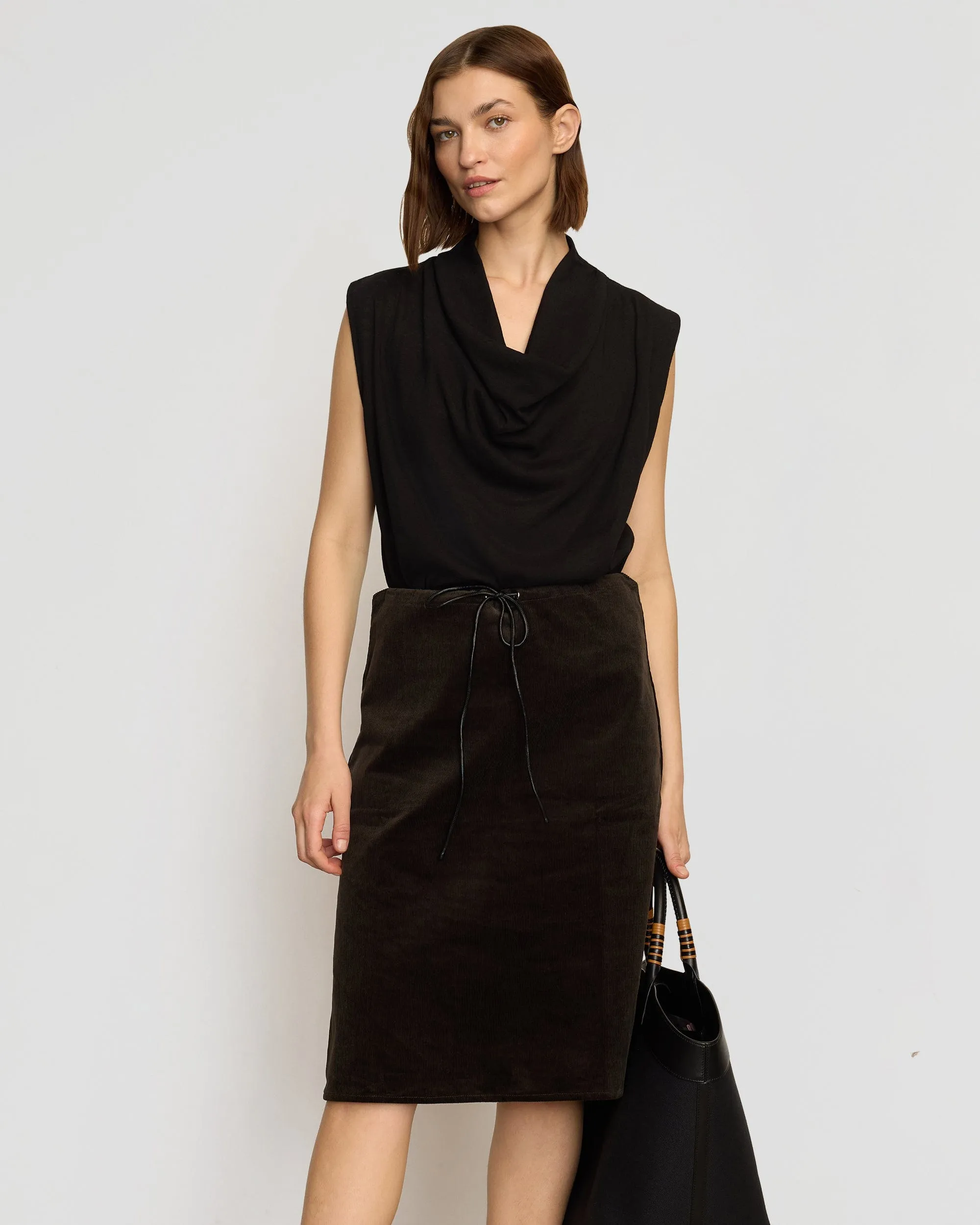 Bellamy Corduroy Tie-Waist Skirt