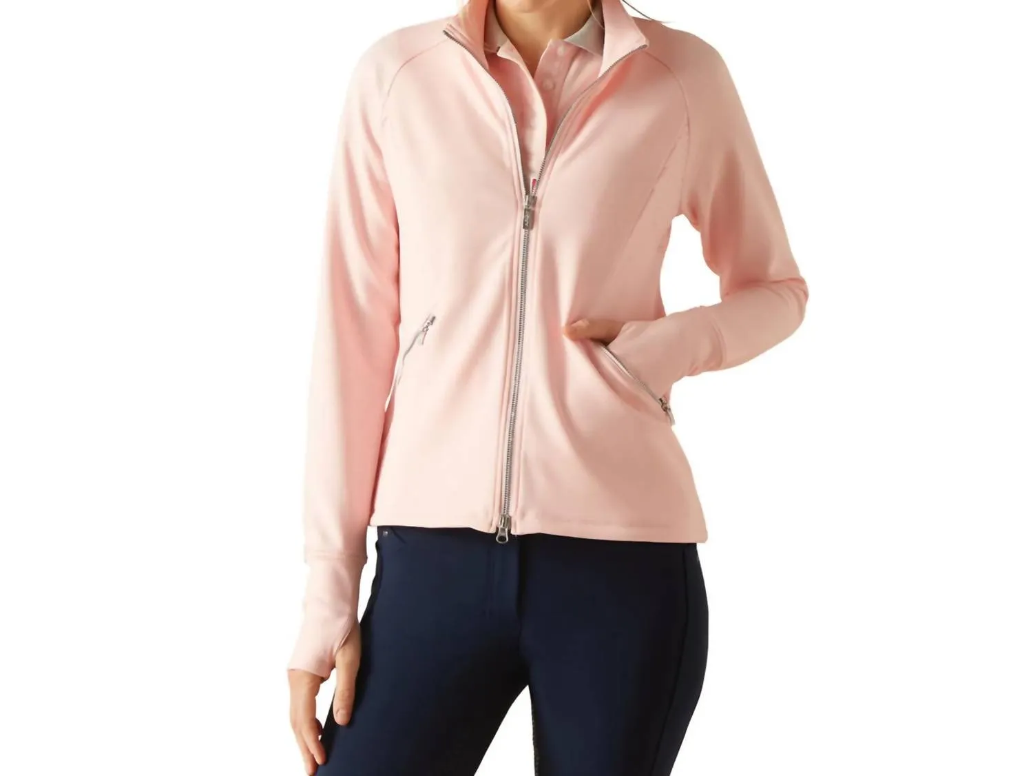 Bellatrix Full Zip Sweater In First Blush