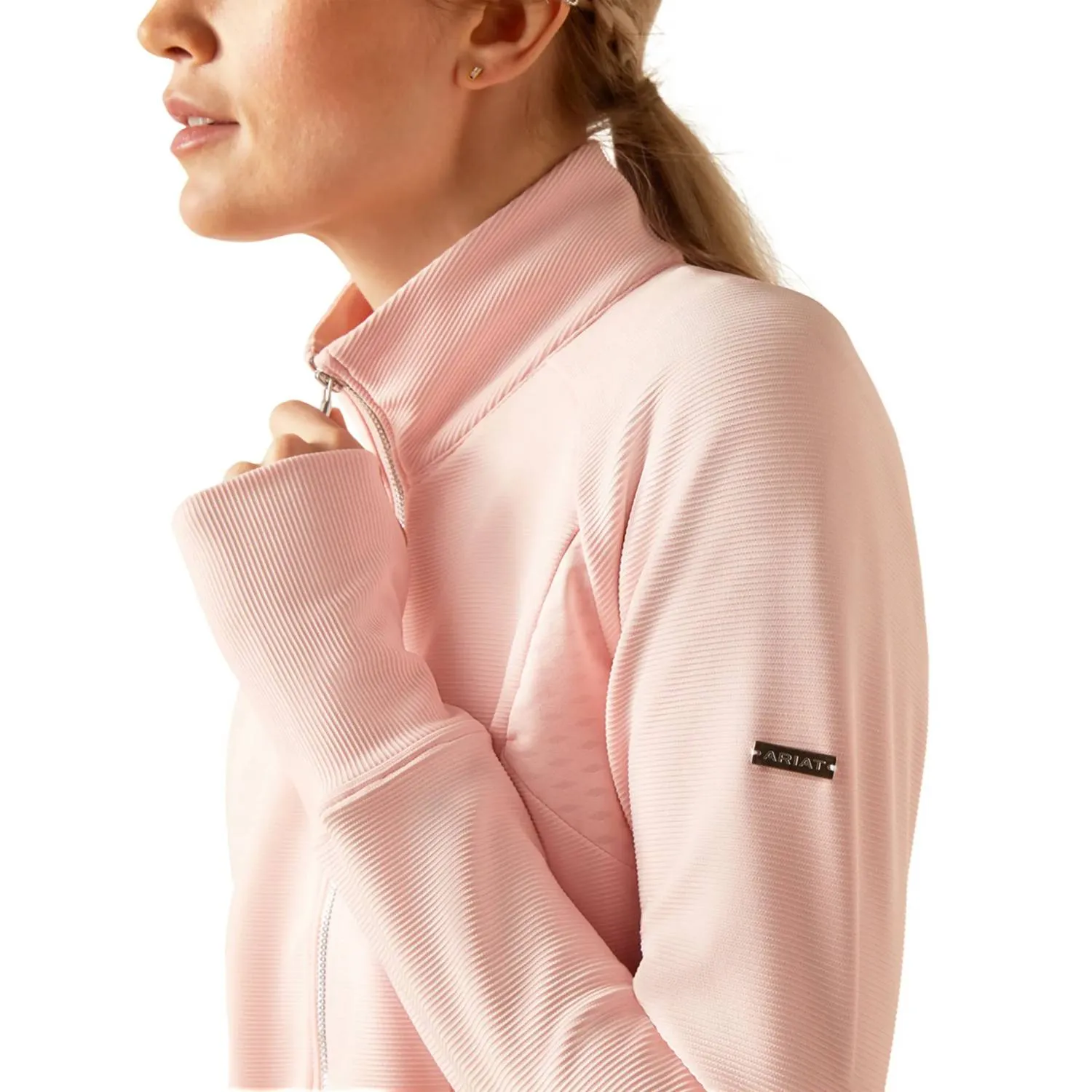 Bellatrix Full Zip Sweater In First Blush