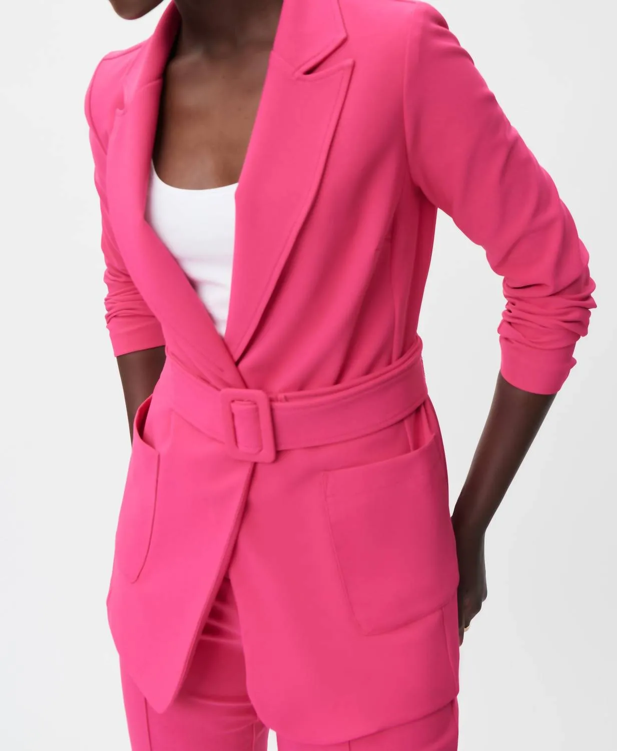 Belted Jacket In Pink