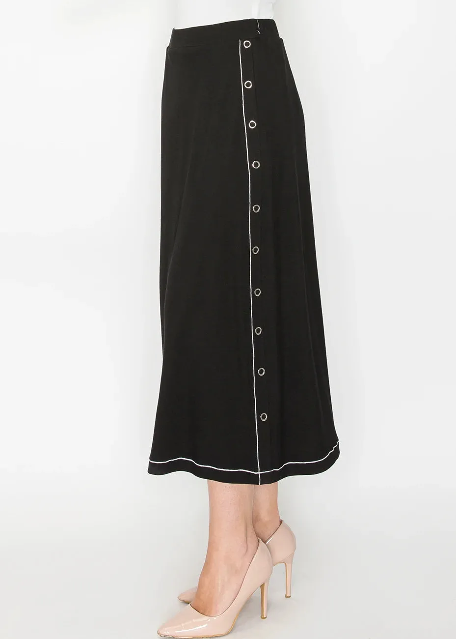 Black Essential A-Line Skirt