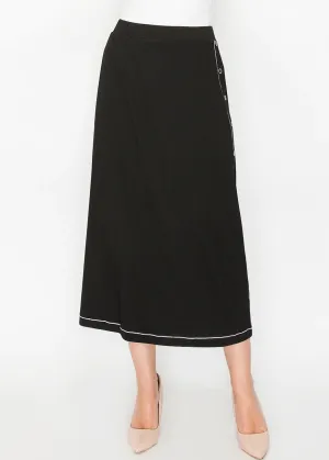 Black Essential A-Line Skirt