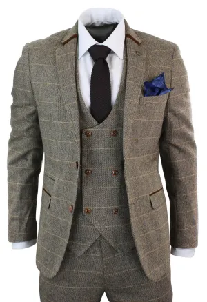 Blake 3 Piece Tweed Double Breasted Suit