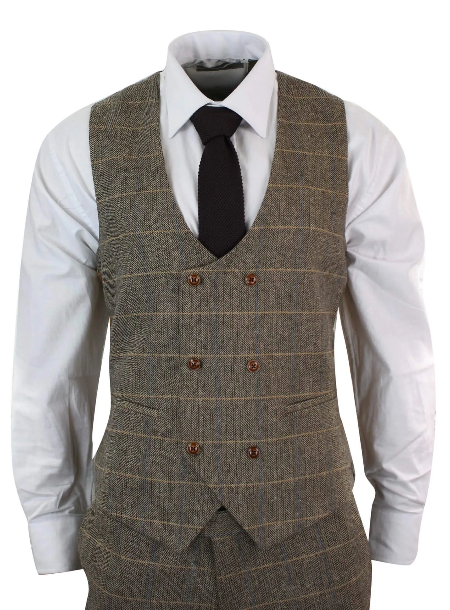 Blake 3 Piece Tweed Double Breasted Suit